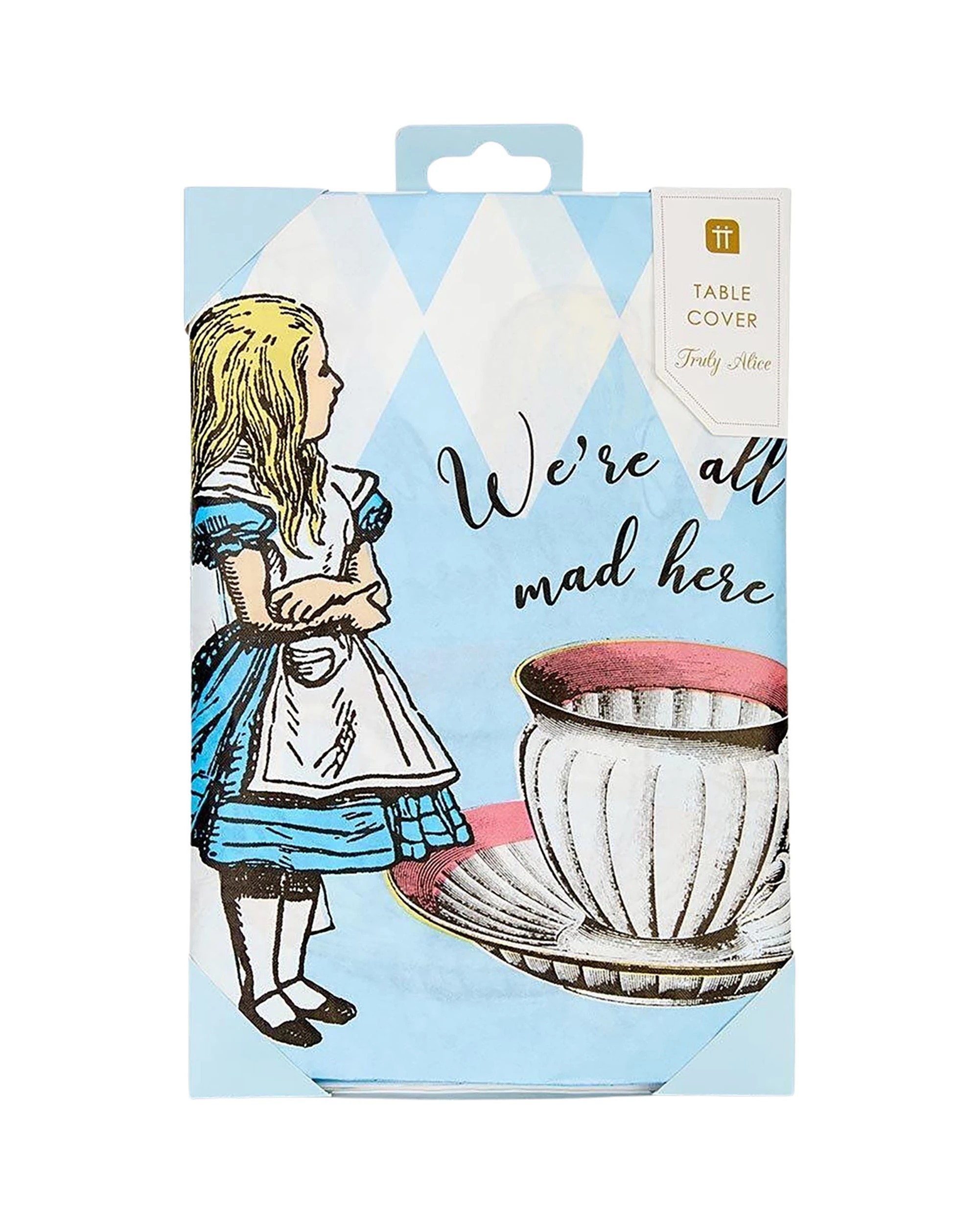 3 Talking Tables Talking Tables Alice In Wonderland Paper Tablecloth - Blue, 3 of 4