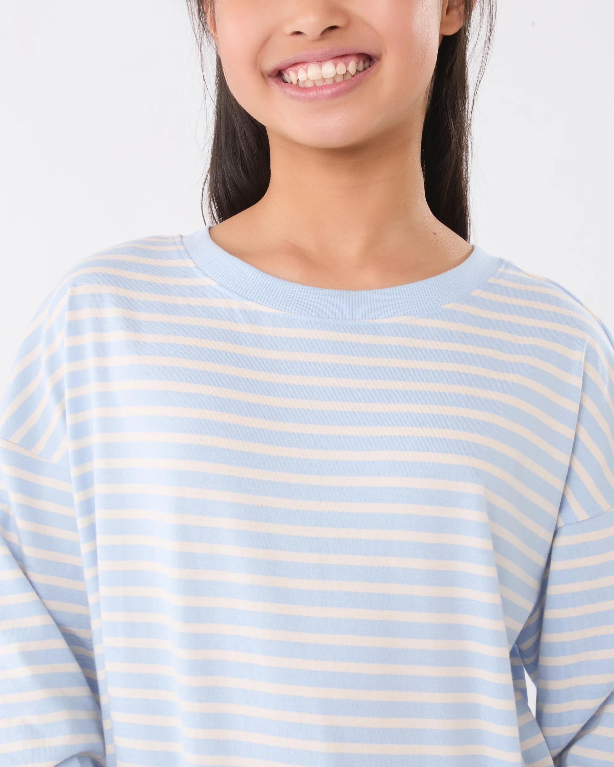 4 Oversized Stripe T-shirt Blustripe, 4 of 7