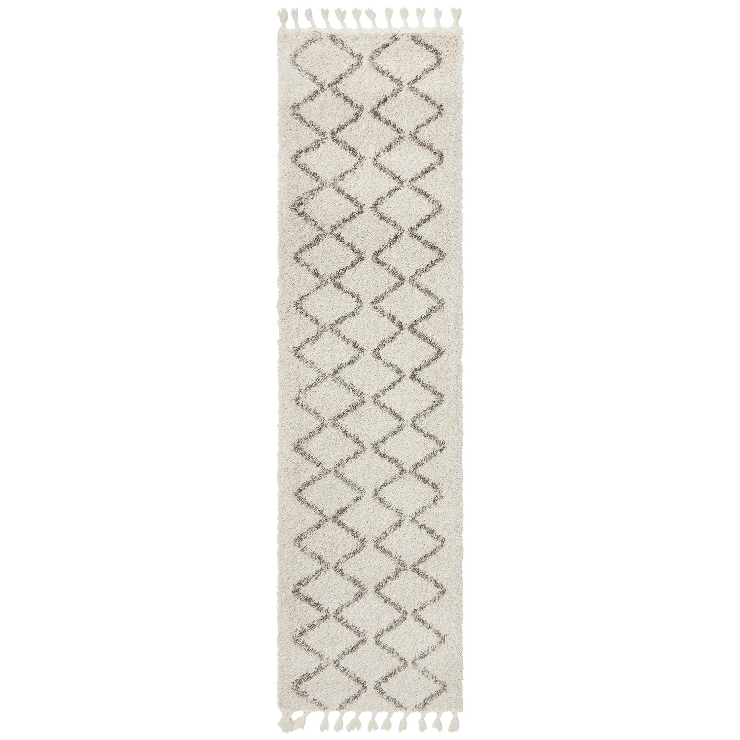 2 Common Ground Rugs Amber 11 400x80cm - Large Runner Power Loomed Shag Rug - Beige, 2 of 7
