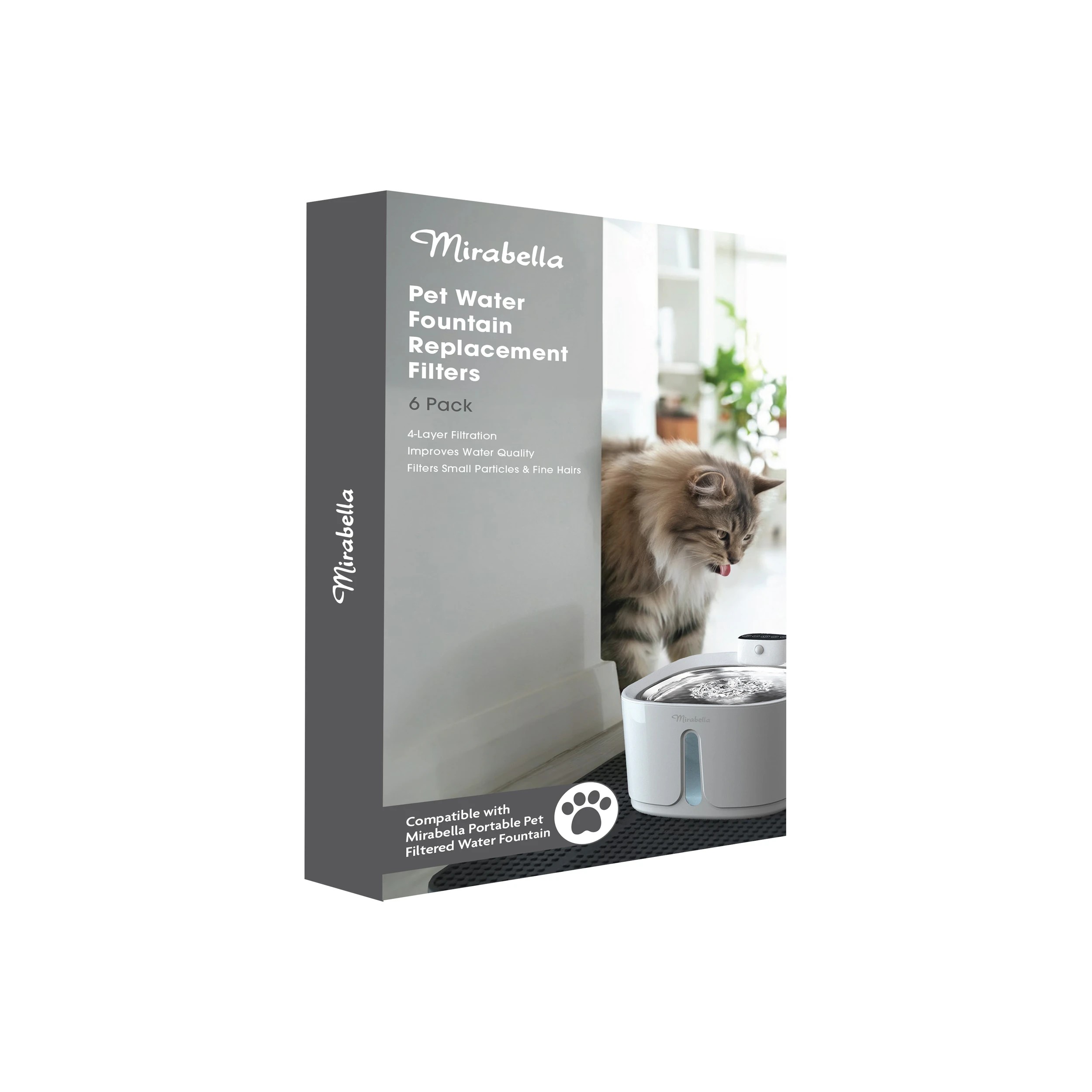 5 6 Pack Mirabella Pet Water Fountain Replacement Filters, 5 of 6