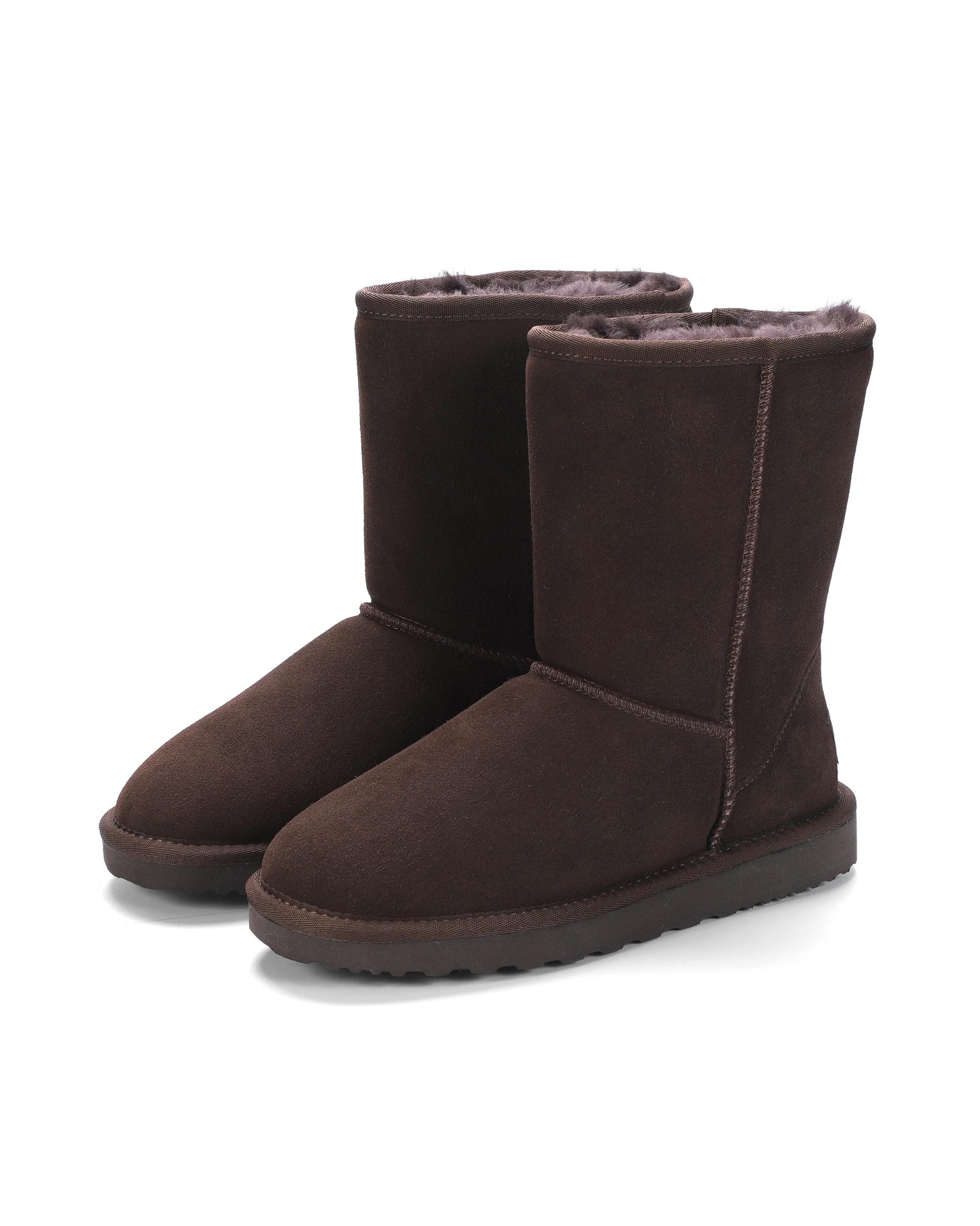 4 AUS WOOLI Premium Signature Mid-Calf Sheepskin UGGs CHOCOLATE, 4 of 6