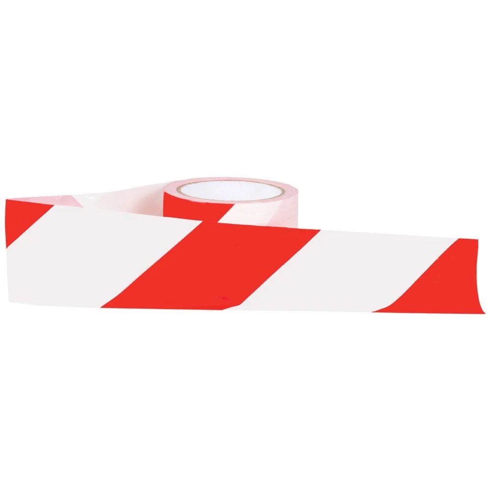 1 Trafalgar Barricade Tape 75mmx100m Red and White, 1 of 5
