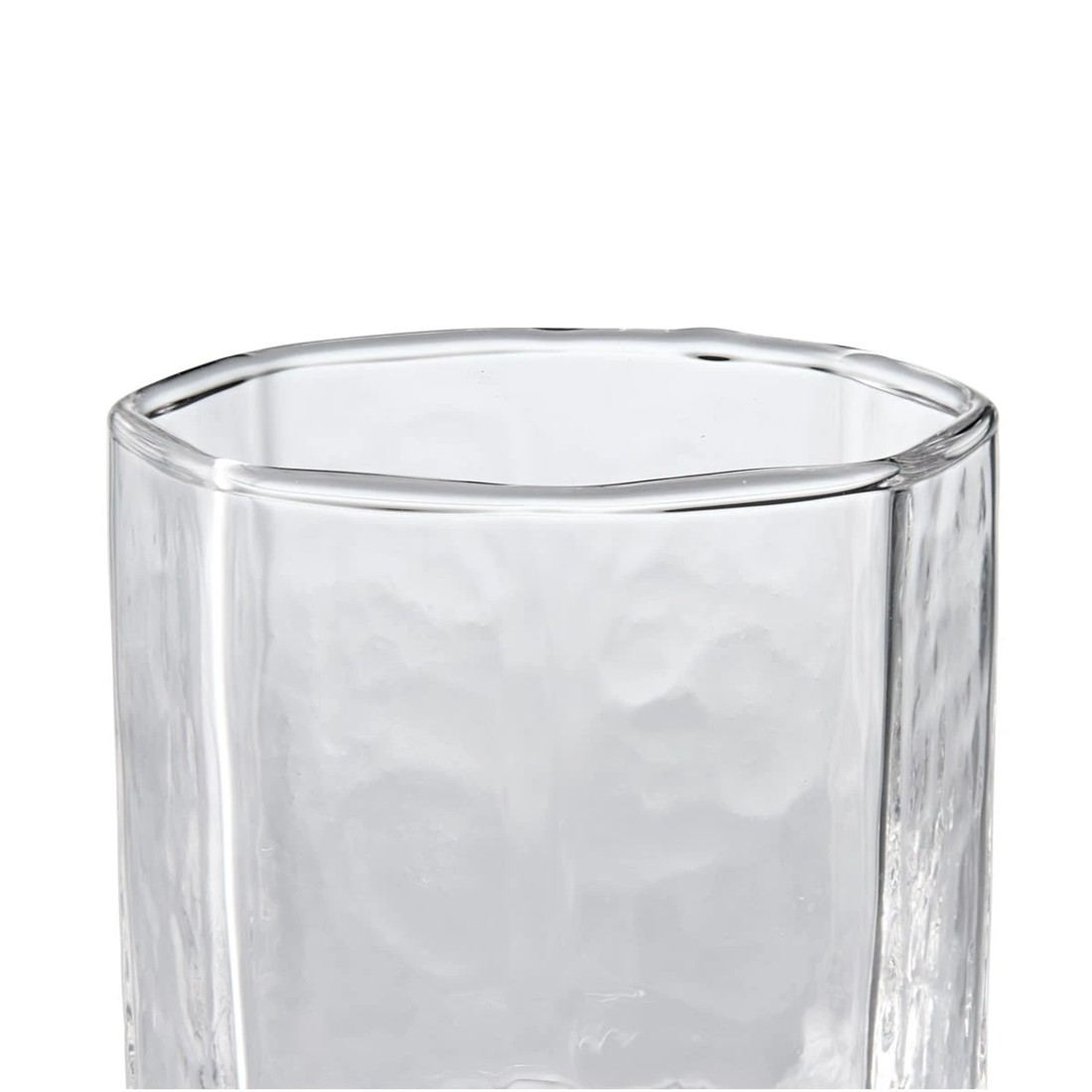 4 6 Clear Octagon Tumbler Glasses, 4 of 6