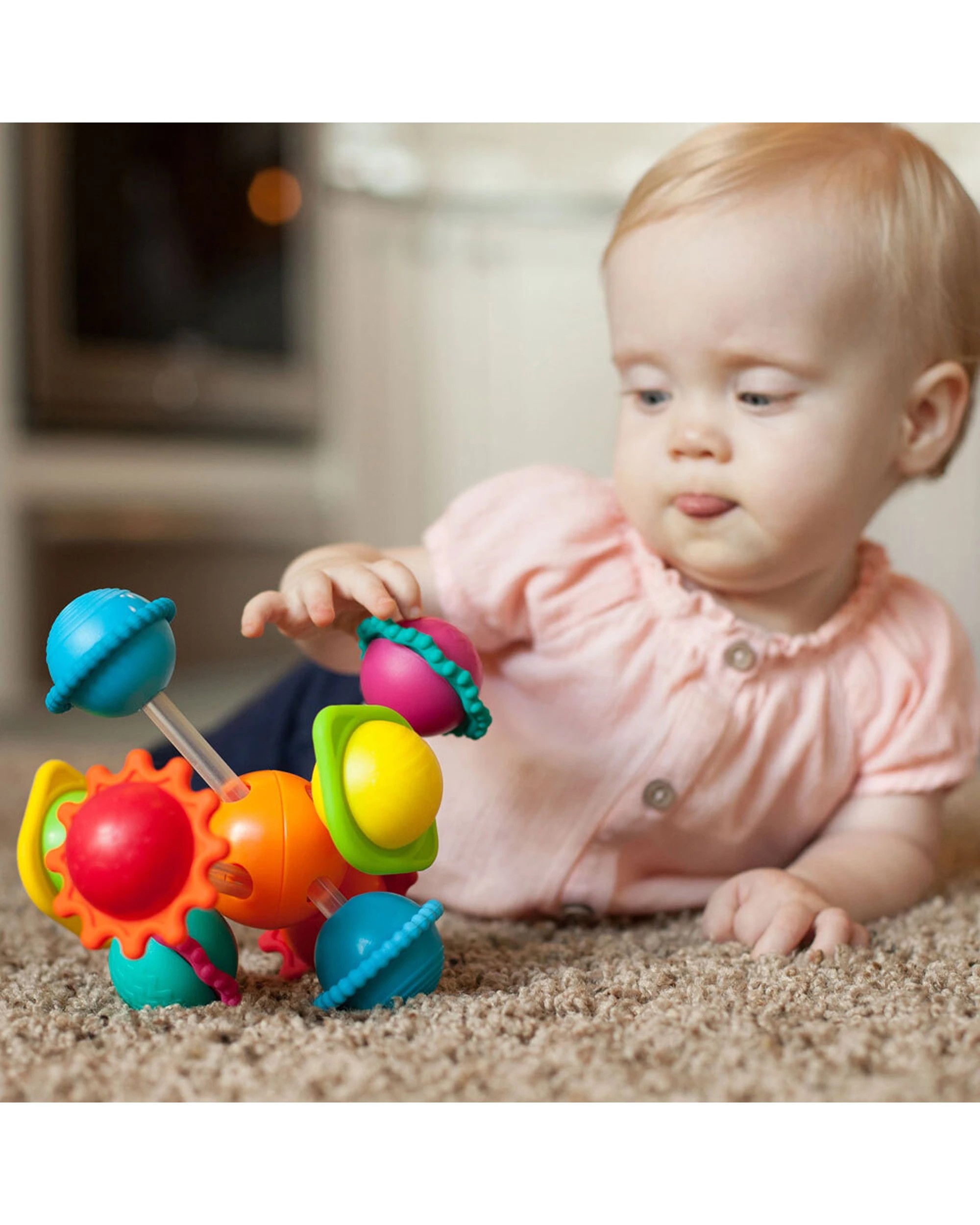 5 Fat Brain Toy Co. Wimzle Ball Sensory Toy Textured Spheres For Babies - Multi, 5 of 7