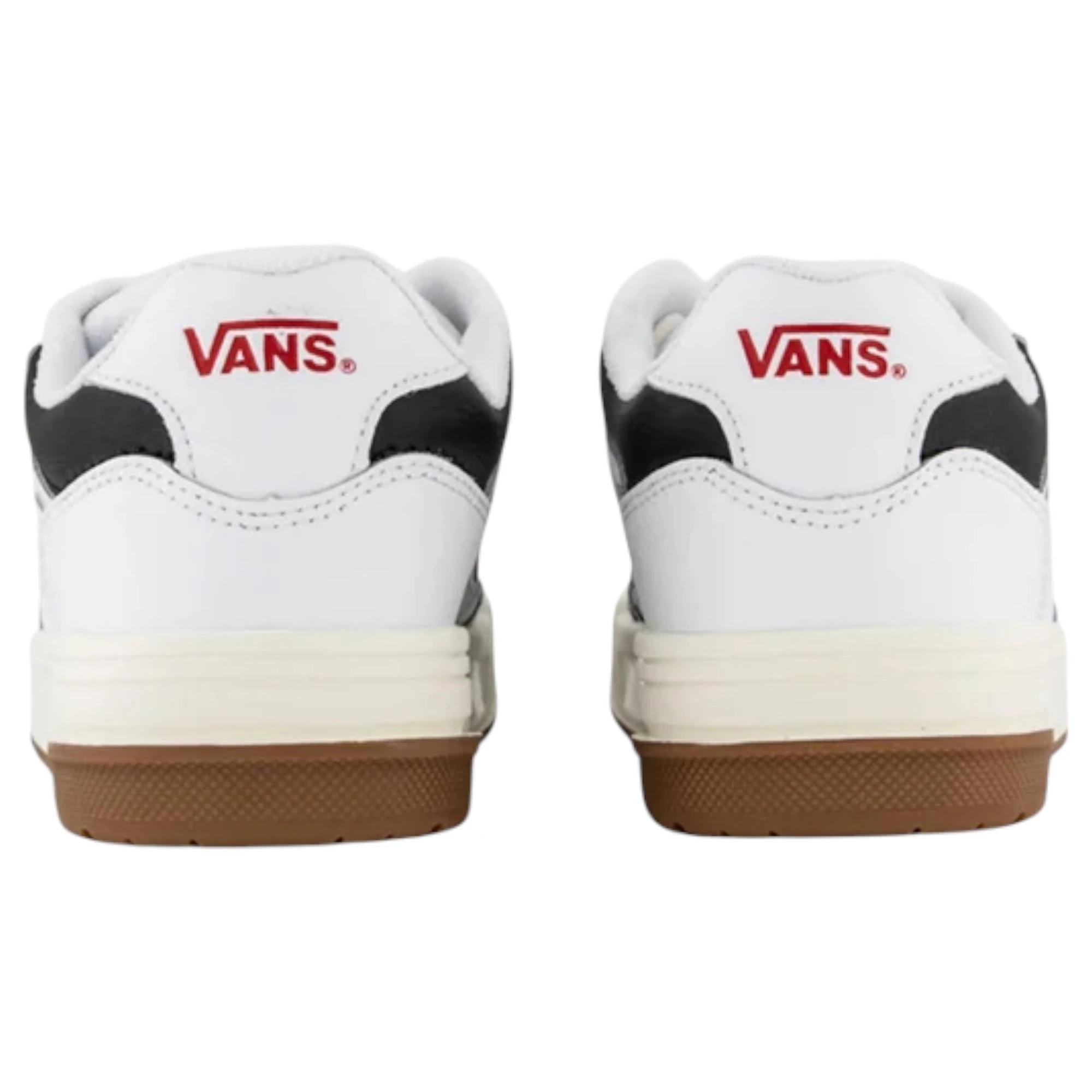 5 Vans Mens Upland White/ Black Lace Up Casual Shoes WHITE/BLACK, 5 of 5