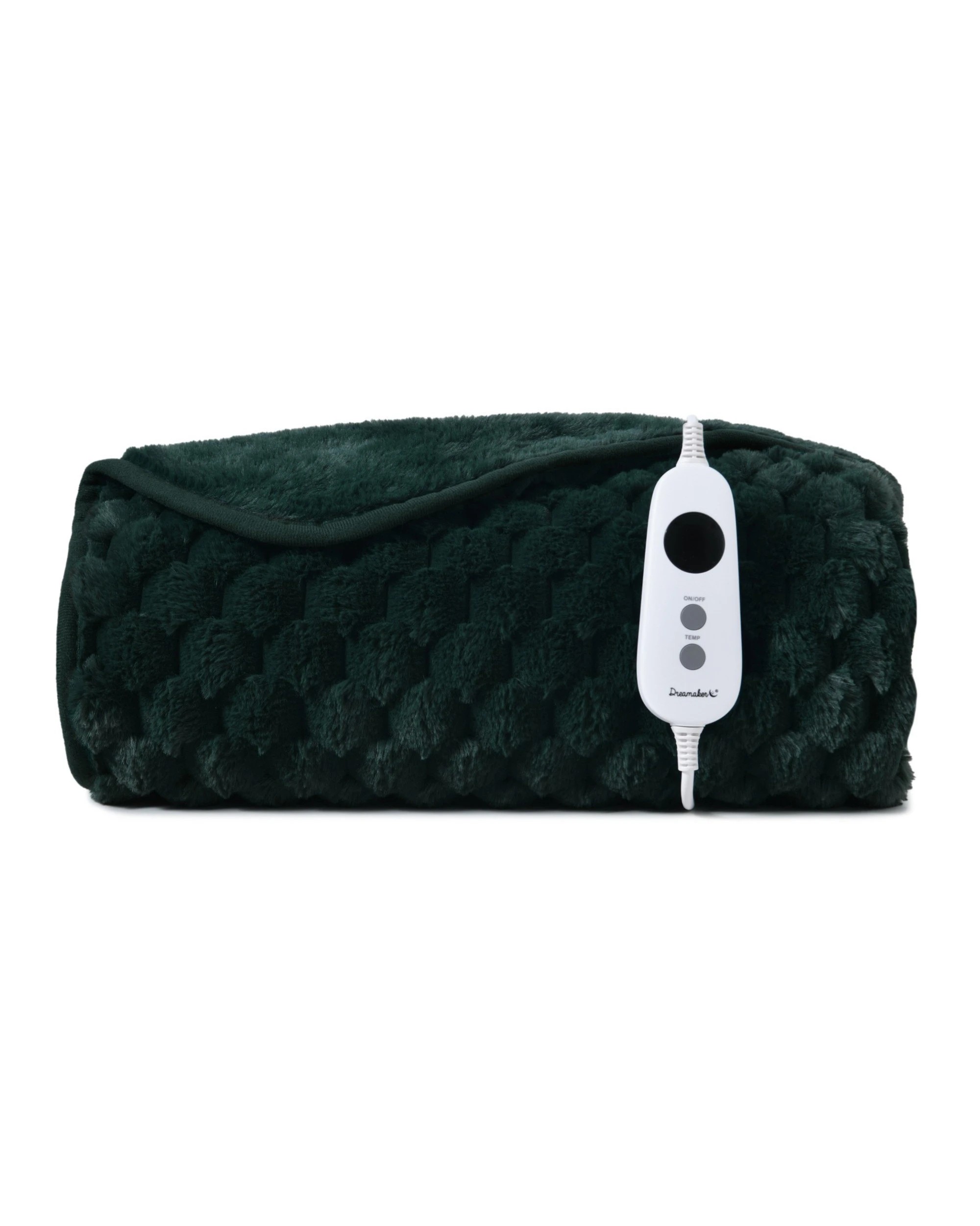 2 Dreamaker Emmett Textured Faux Fur Heated Throw 130x160cm - Deep Teal, 2 of 9