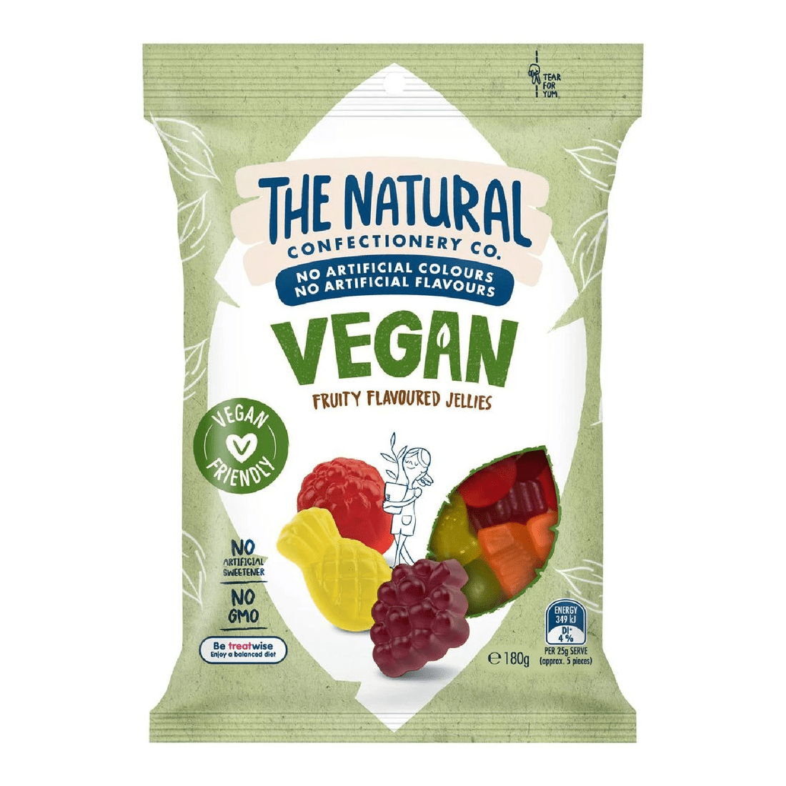 1 Natural Confectionery Co. Vegan Fruit Mix 180g, 1 of 2
