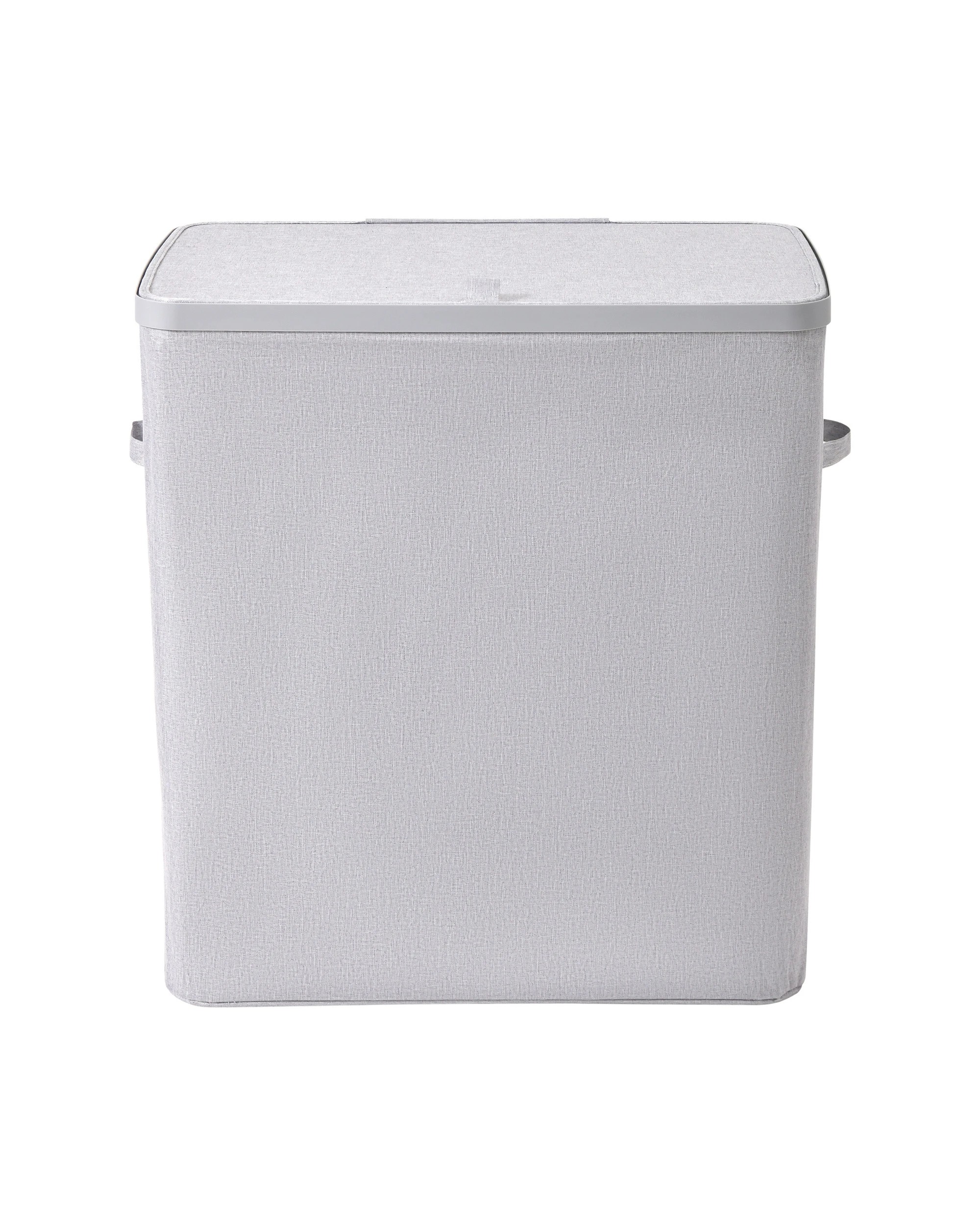 3 Sherwood Voyager 3-Section Laundry Hamper 120L Faux Linen 64x40x67cm - Grey, 3 of 10