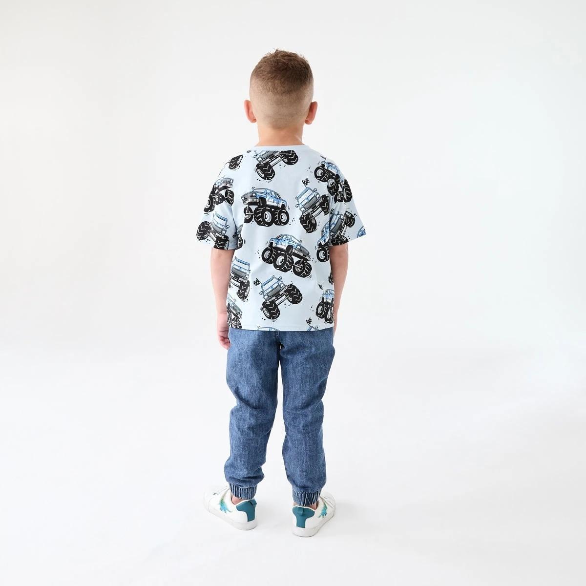 6 All Over Print T-shirt MONSTER TRUCK BLUE, 6 of 6