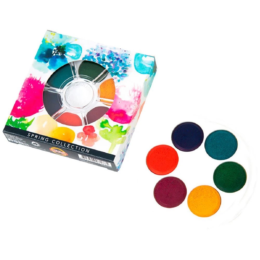 1 Micador for Artists Brilliant Watercolour Disc Spring 6 Pack, 1 of 5
