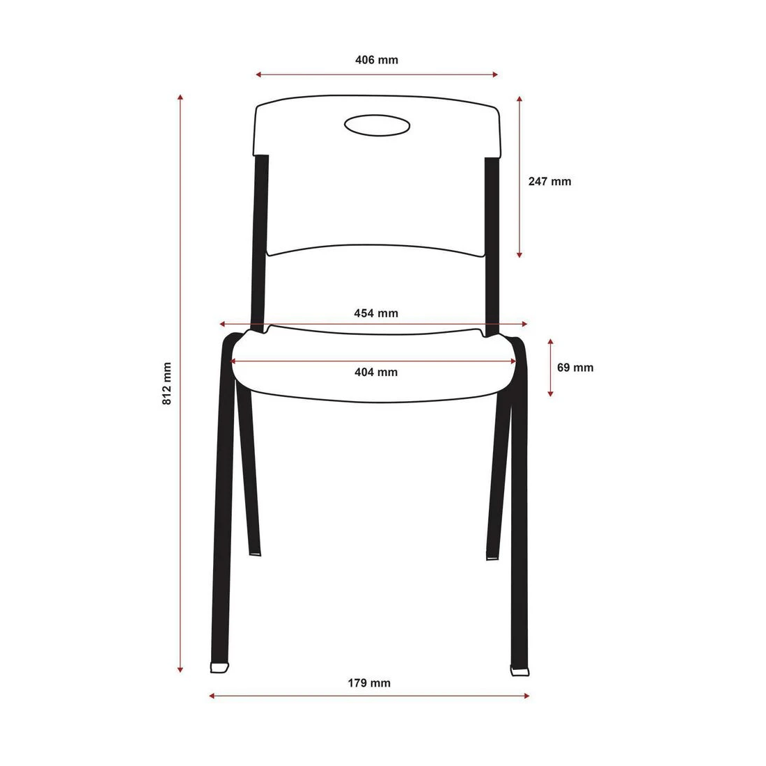 8 Lifetime Stacking Chair White, 8 of 10