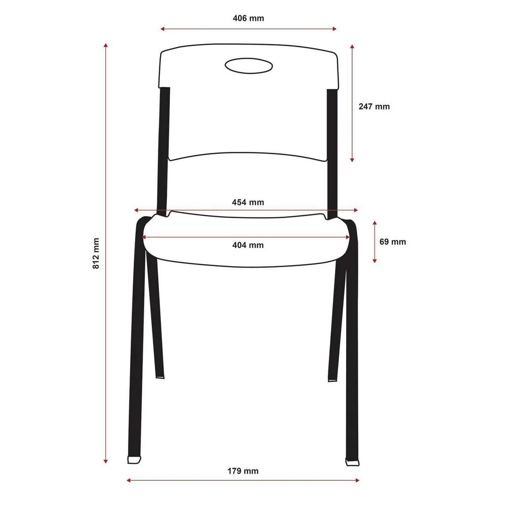 8 Lifetime Stacking Chair White Visitor Chairs and Stools, 8 of 10