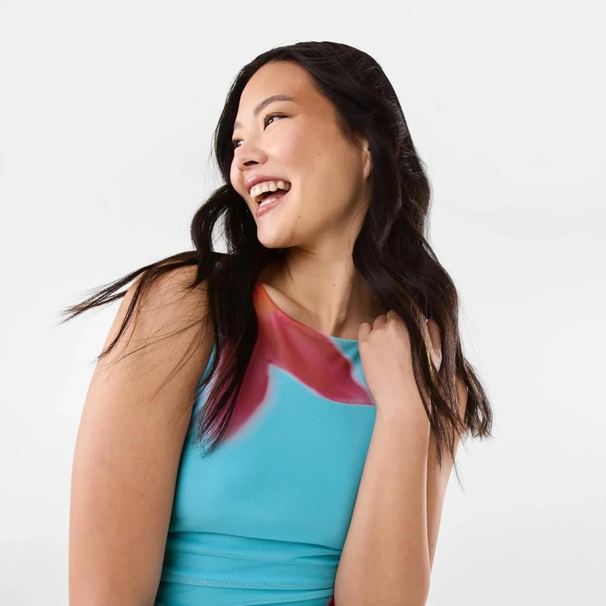 7 Sleeveless Mesh Mini Dress HOT TROP CLEAR AQUA, 7 of 10