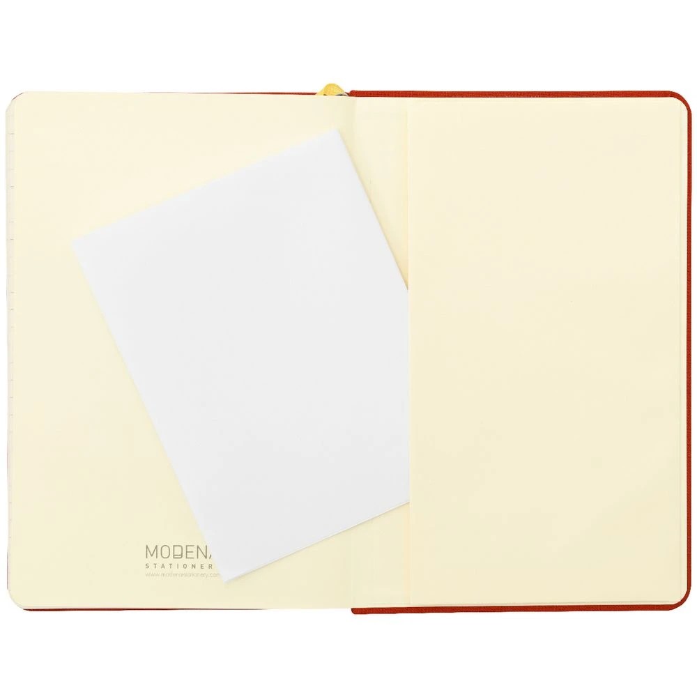 5 Modena A5 Linen Ruled Notebook Orange, 5 of 5