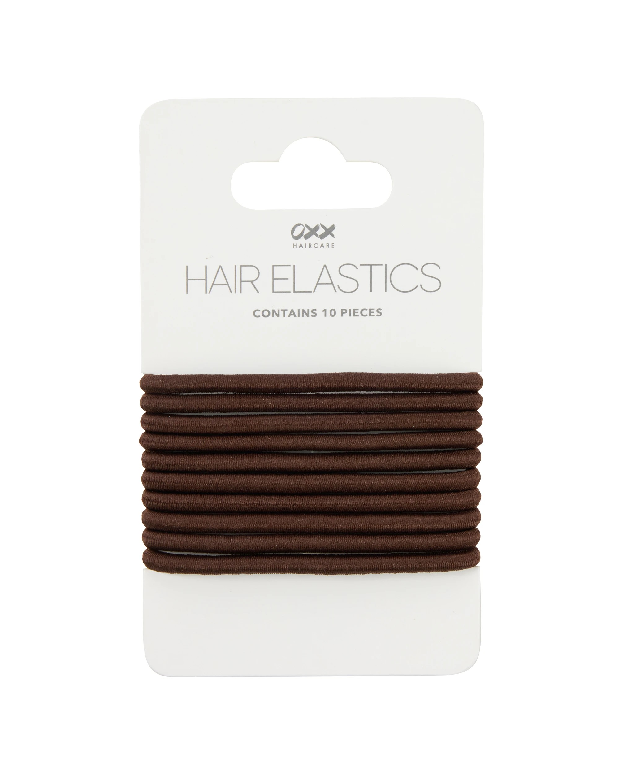 3 OXX Haircare 10 Piece Hair Elastics - Brown, 3 of 3