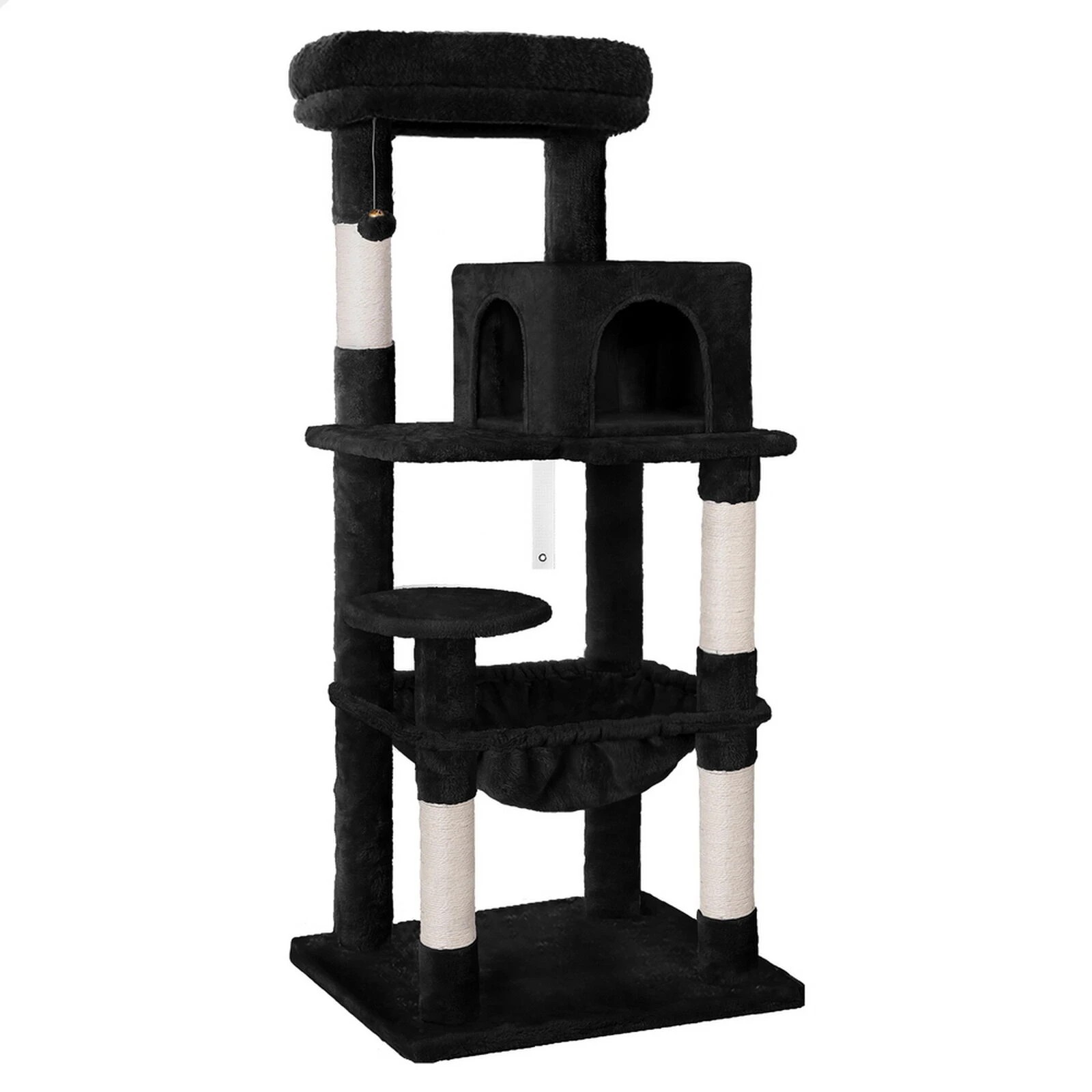 1 Beastie Cat Tree Scratching Post Scratcher Tower Condo House Furniture Wood 143 - Black, 1 of 7