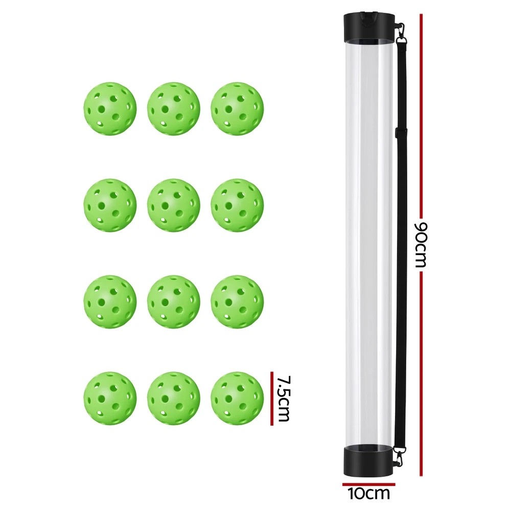 2 Everfit 12PC Pickleball Collector Set Multi-Ball Retriever Portable Storage Adjustable Strap - Green, 2 of 6