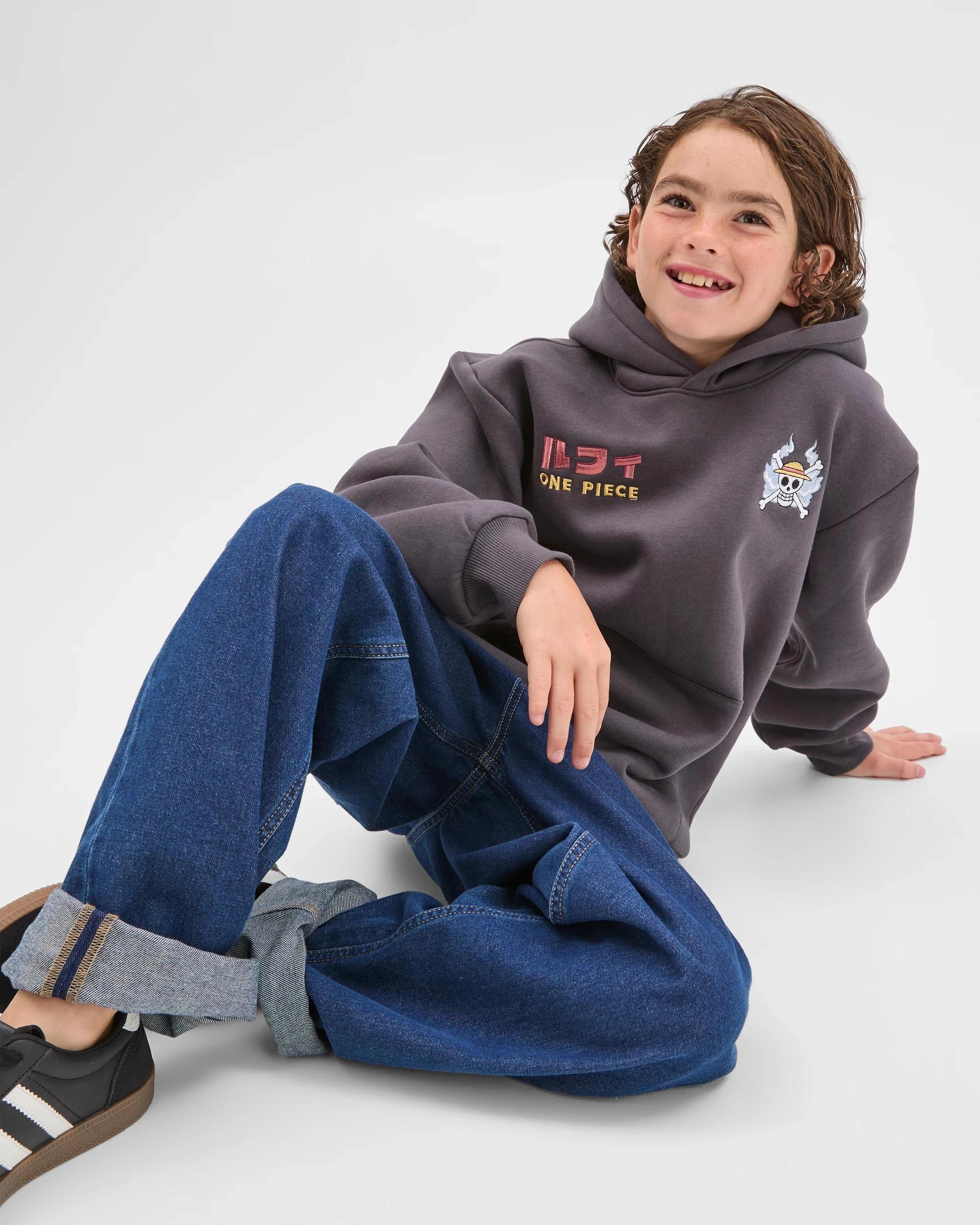 5 One Piece Gear 4 Luffy Popover Sweat Top WASHED BLACK, 5 of 10