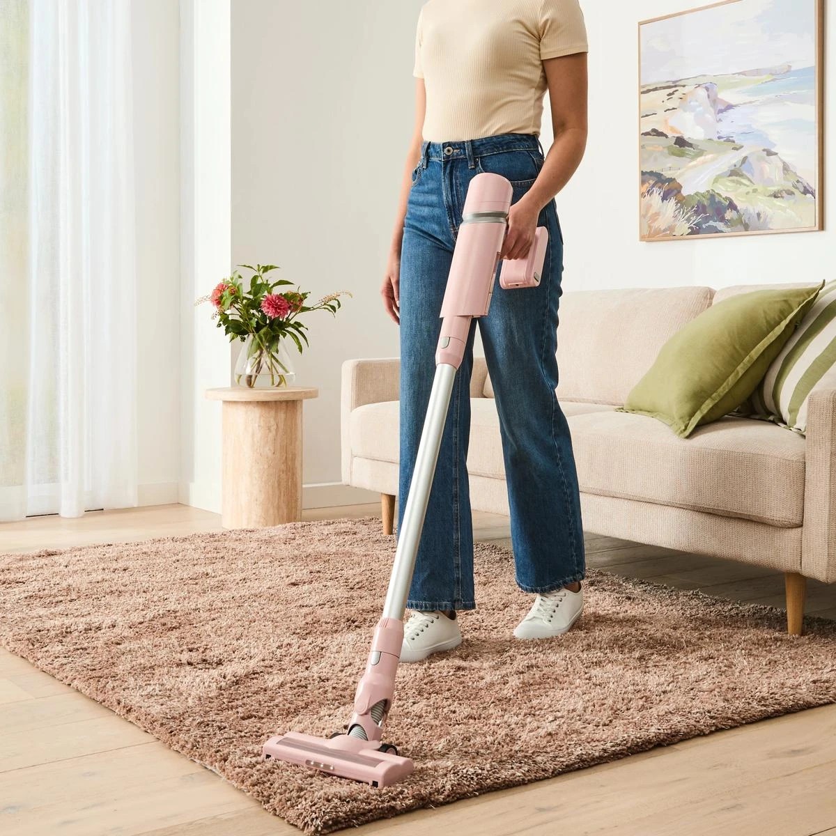 1 2-in-1 Cordless Stick Vacuum Cleaner - Pink, 1 of 9