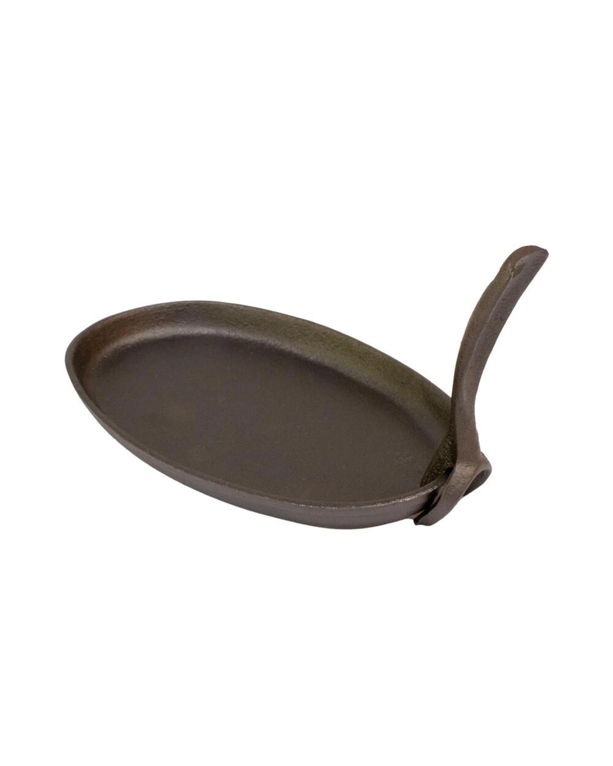 2 Flaming Coals Cast Iron Oval Sizzling Plate, 2 of 3