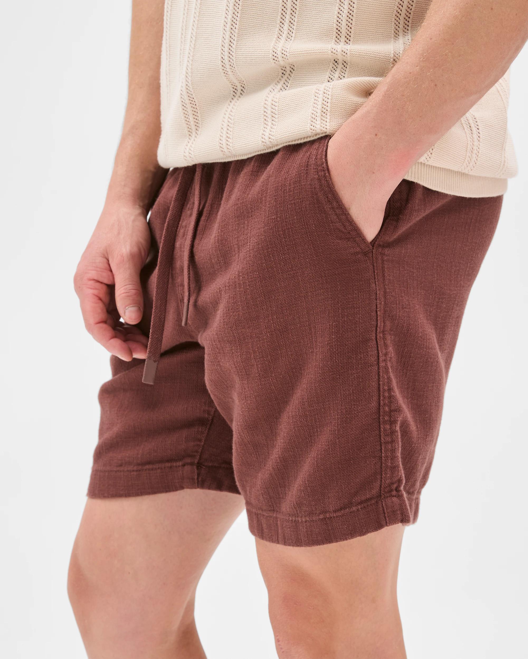 2 Target Man Australian Cotton Textured Shorts BROWN STONE, 2 of 7