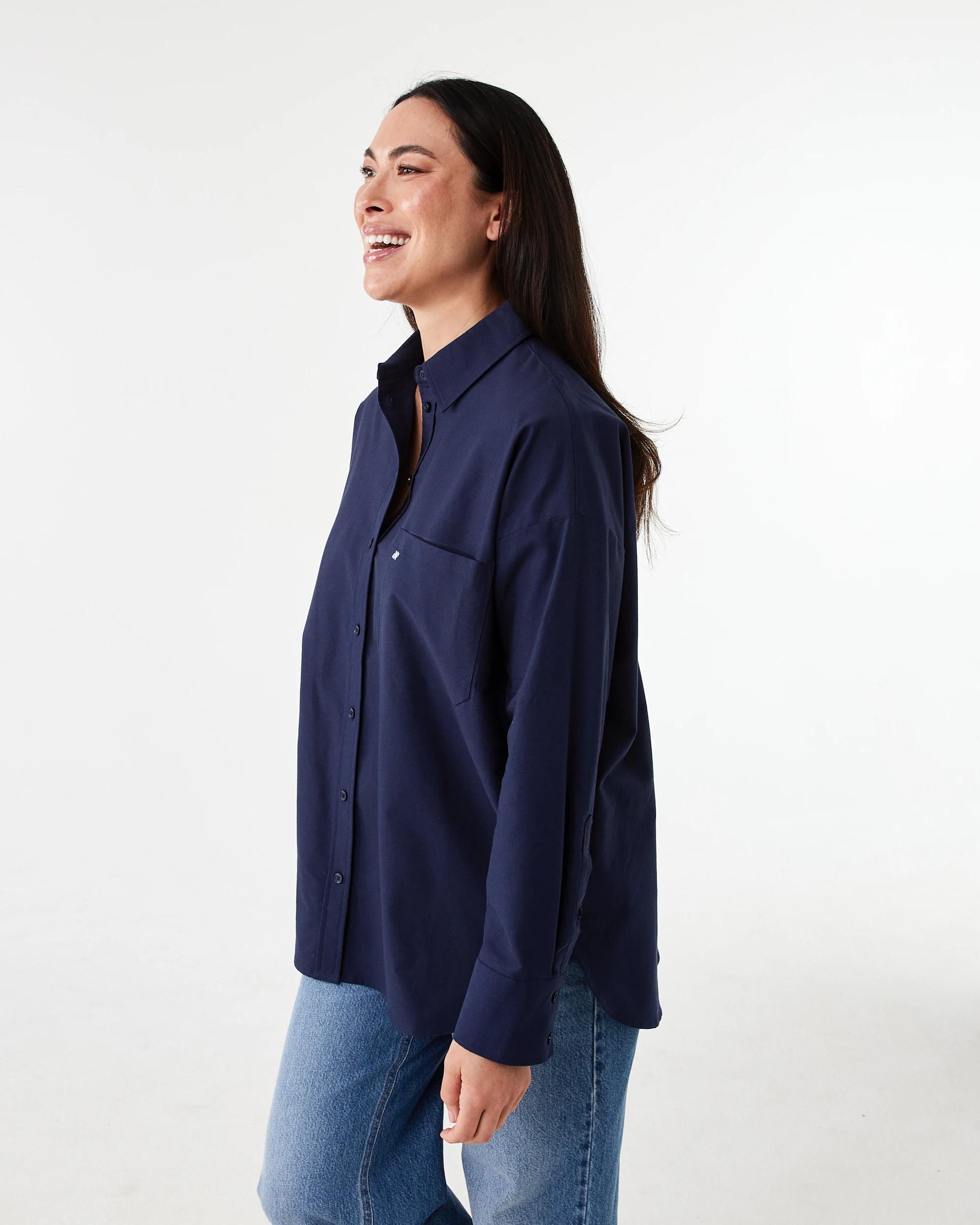 2 Long Sleeve Oxford Shirt Navy Blaze, 2 of 9