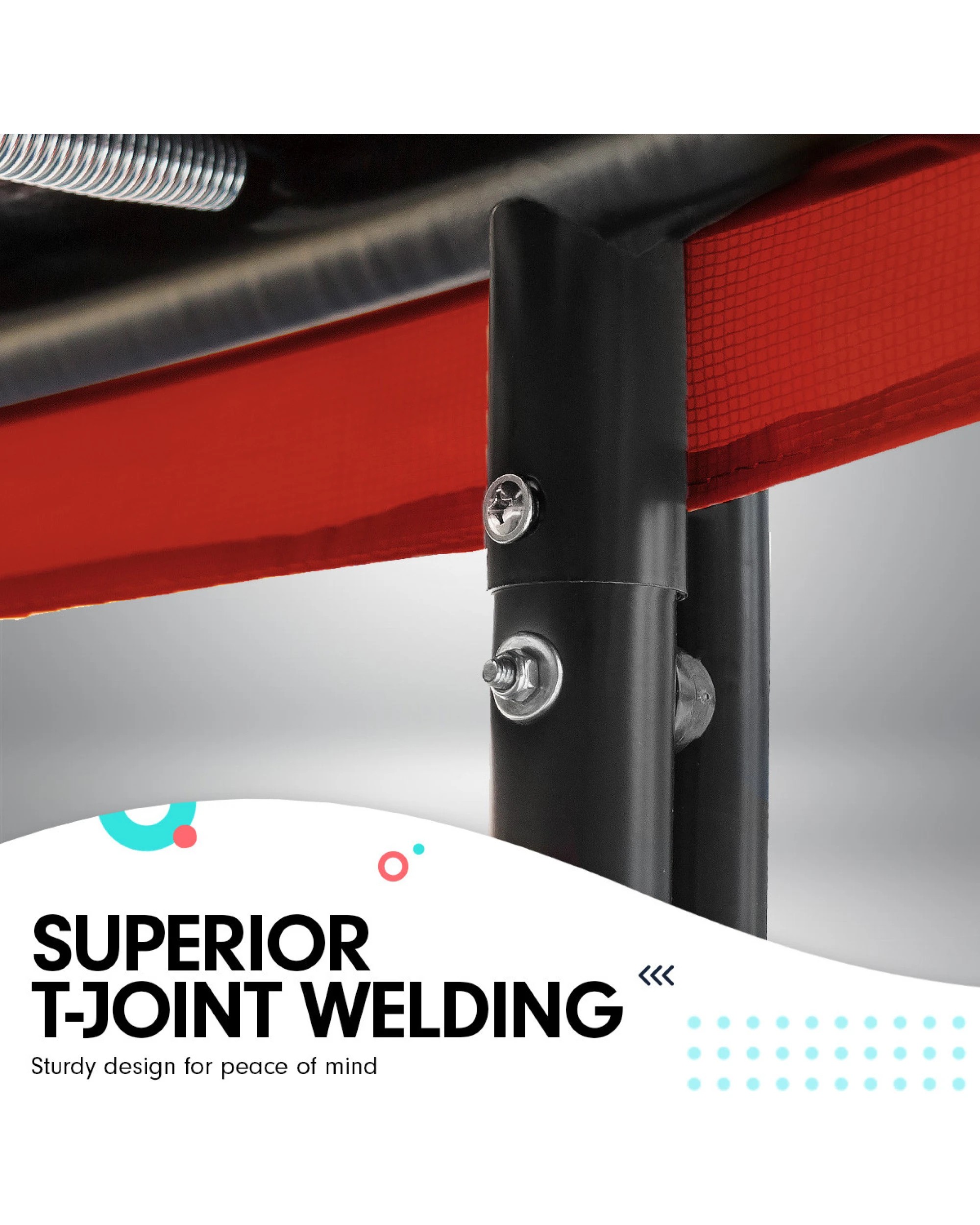 8 Kahuna Trampoline 8 Ft X 11 Ft Outdoor Rectangular Rainbow With Basketball Set, 8 of 10