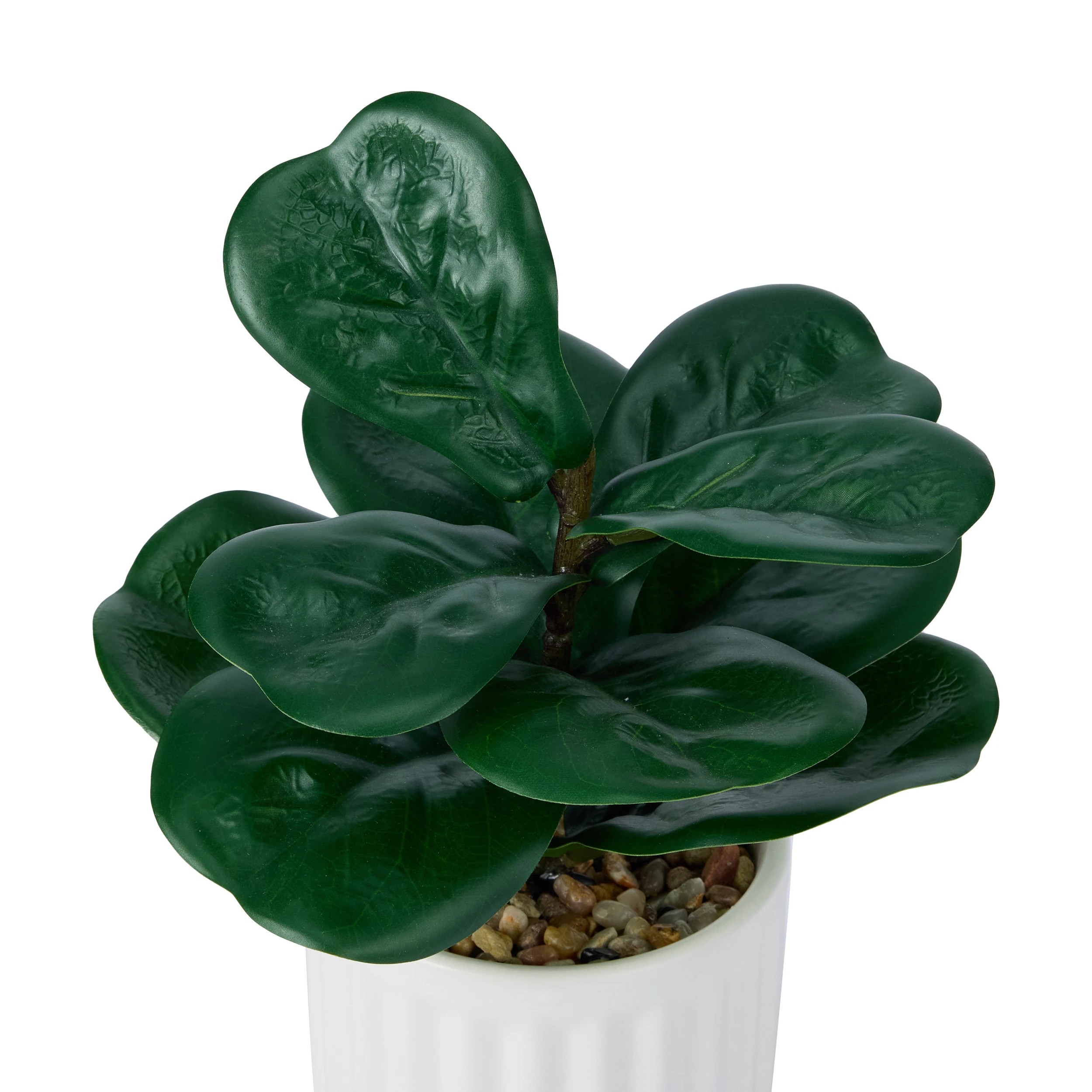 2 Artificial Mini Fiddle Leaf in Pot, 2 of 3