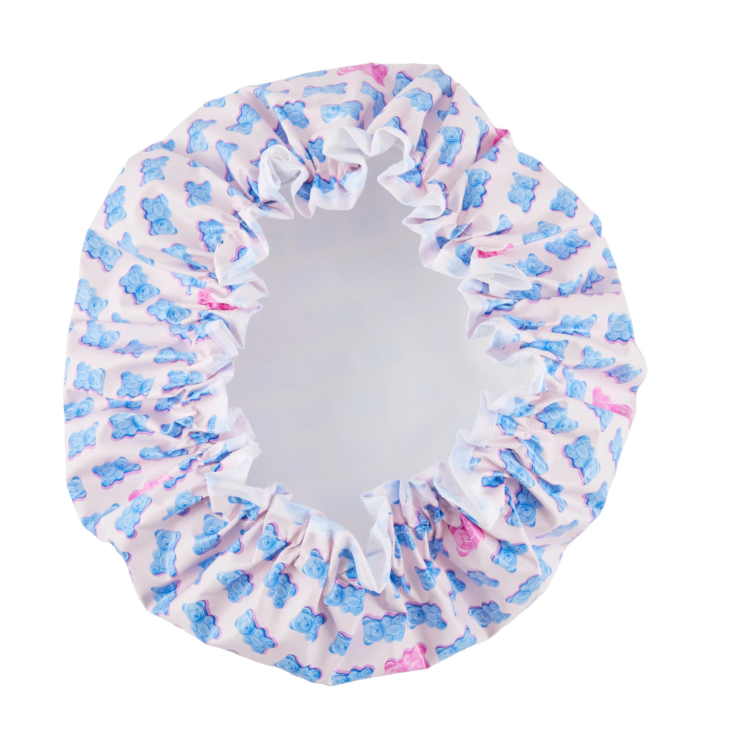 2 OXX Bodycare Shower Cap - Blue and Pink - Gummy Bears, 2 of 4