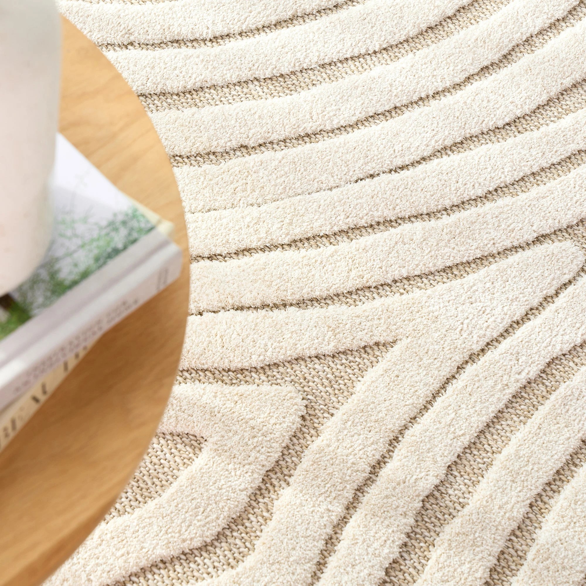 3 Common Ground Rugs Belmonte Tani 230x160cm - Medium Floor Rug - White, 3 of 8