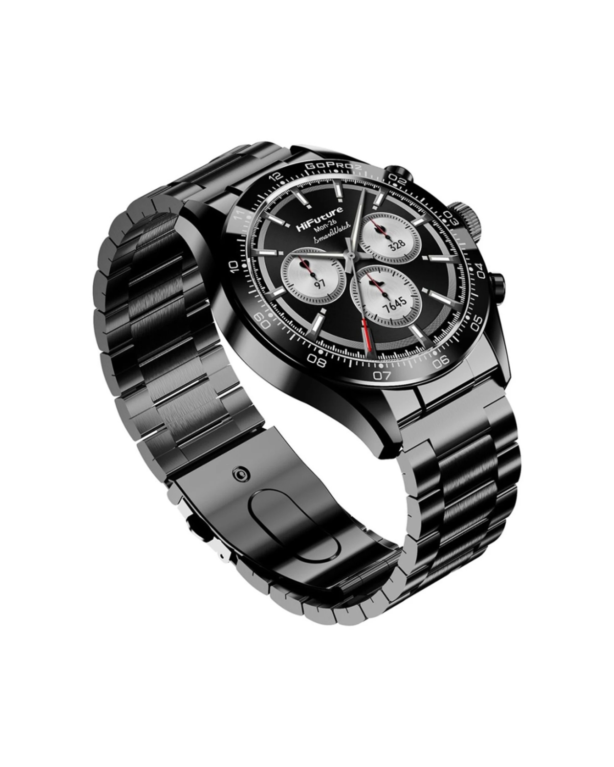 1 HiFuture GO PRO2 Sports Fitness Bluetooth Smart Watch AMOLED Display 12 Day Battery - Black, 1 of 6