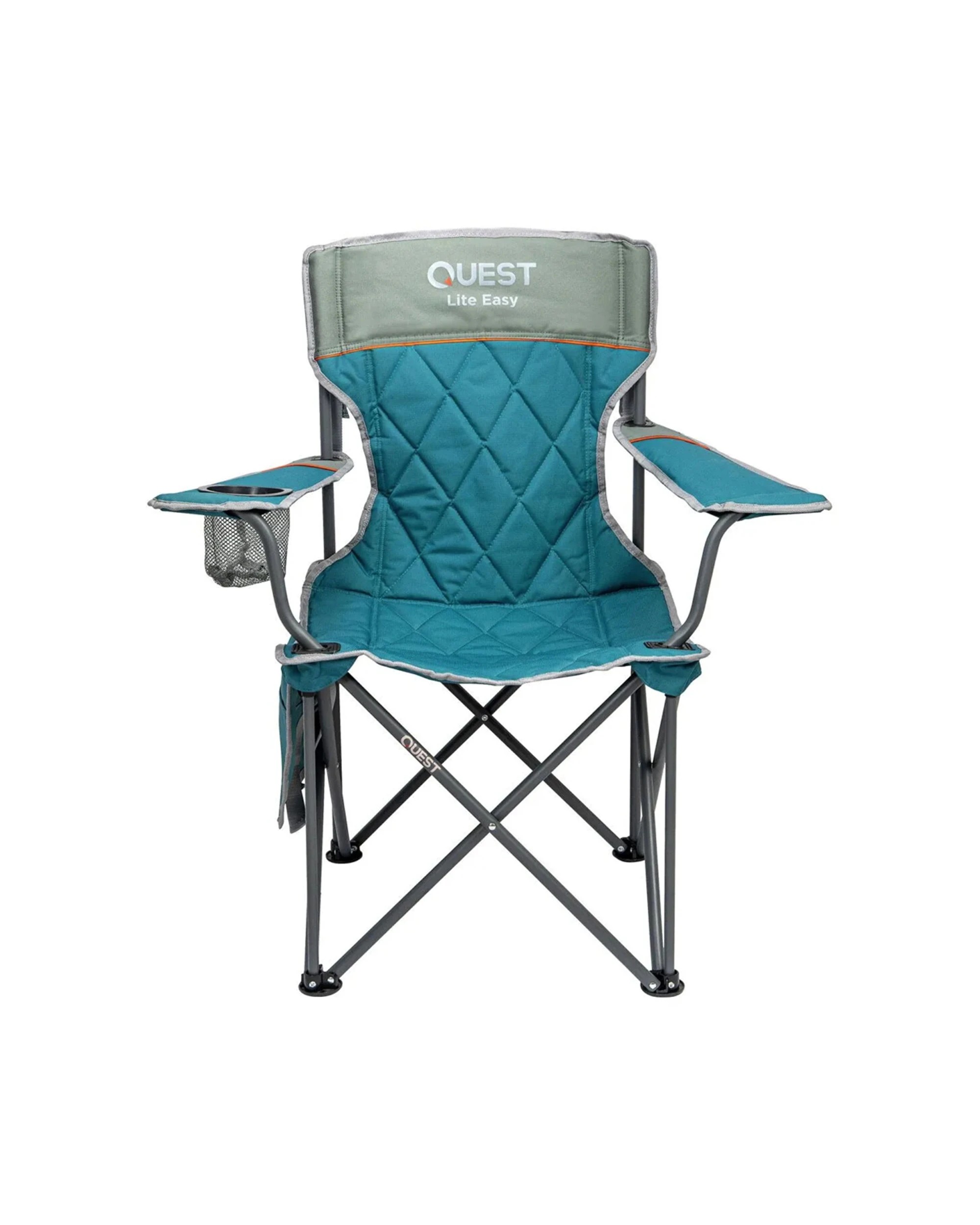 2 Quest Lite Easy Camp Chair Aluminium Adjustable Armrests 150kg 2.8kg Weight - Blue, 2 of 9