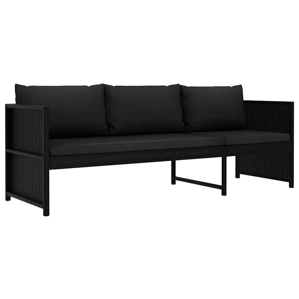 4 vidaXL Garden sofa Removable Covers - Black, 4 of 9