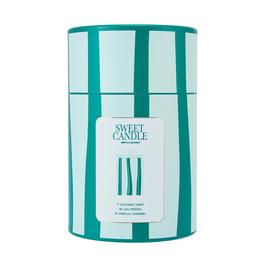 5 Christmas Green Glass Candy Candle, 5 of 6