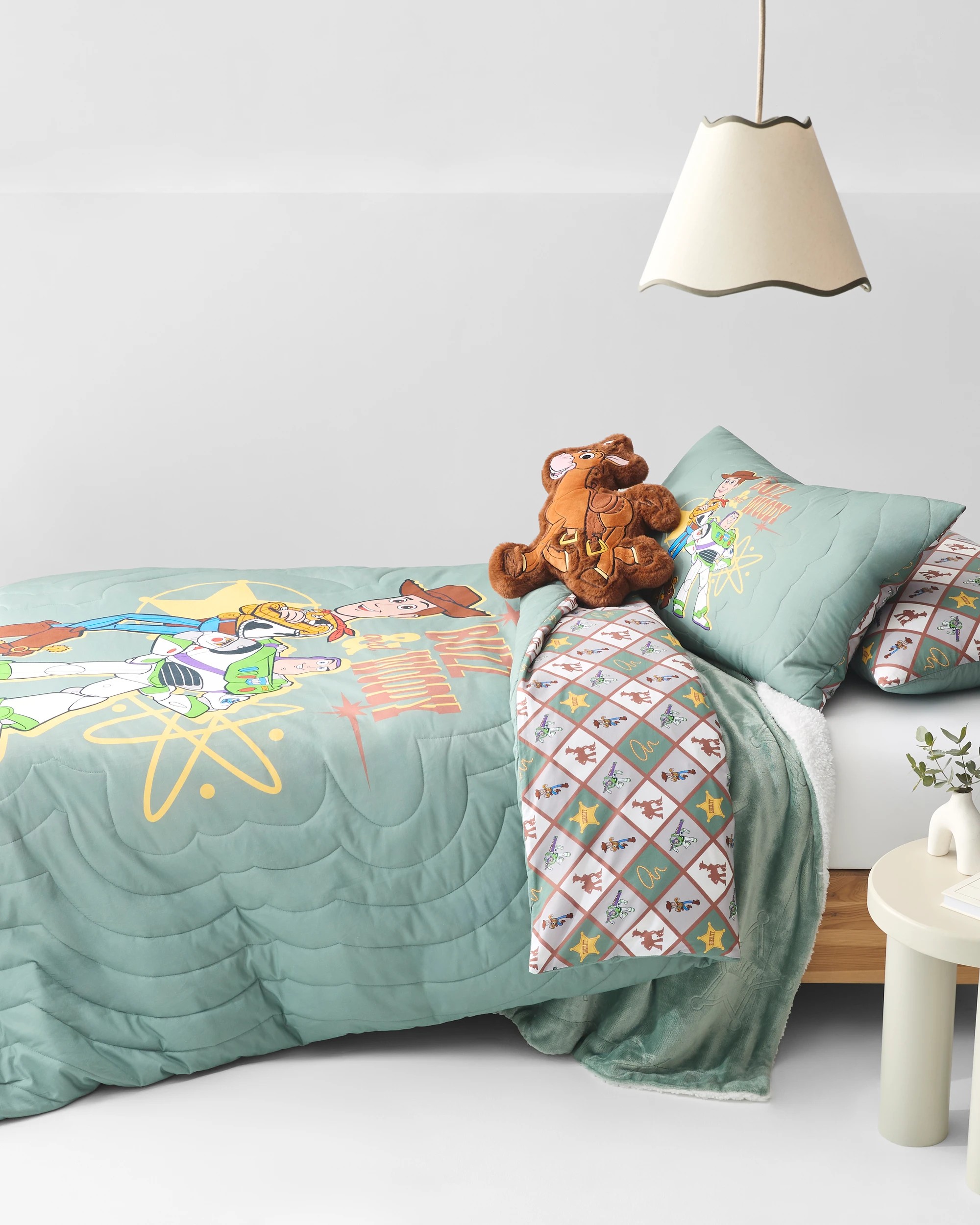 2 Disney Toy Story Australian Cotton Quilt Cover Set - Single Bed - Green, 2 of 7
