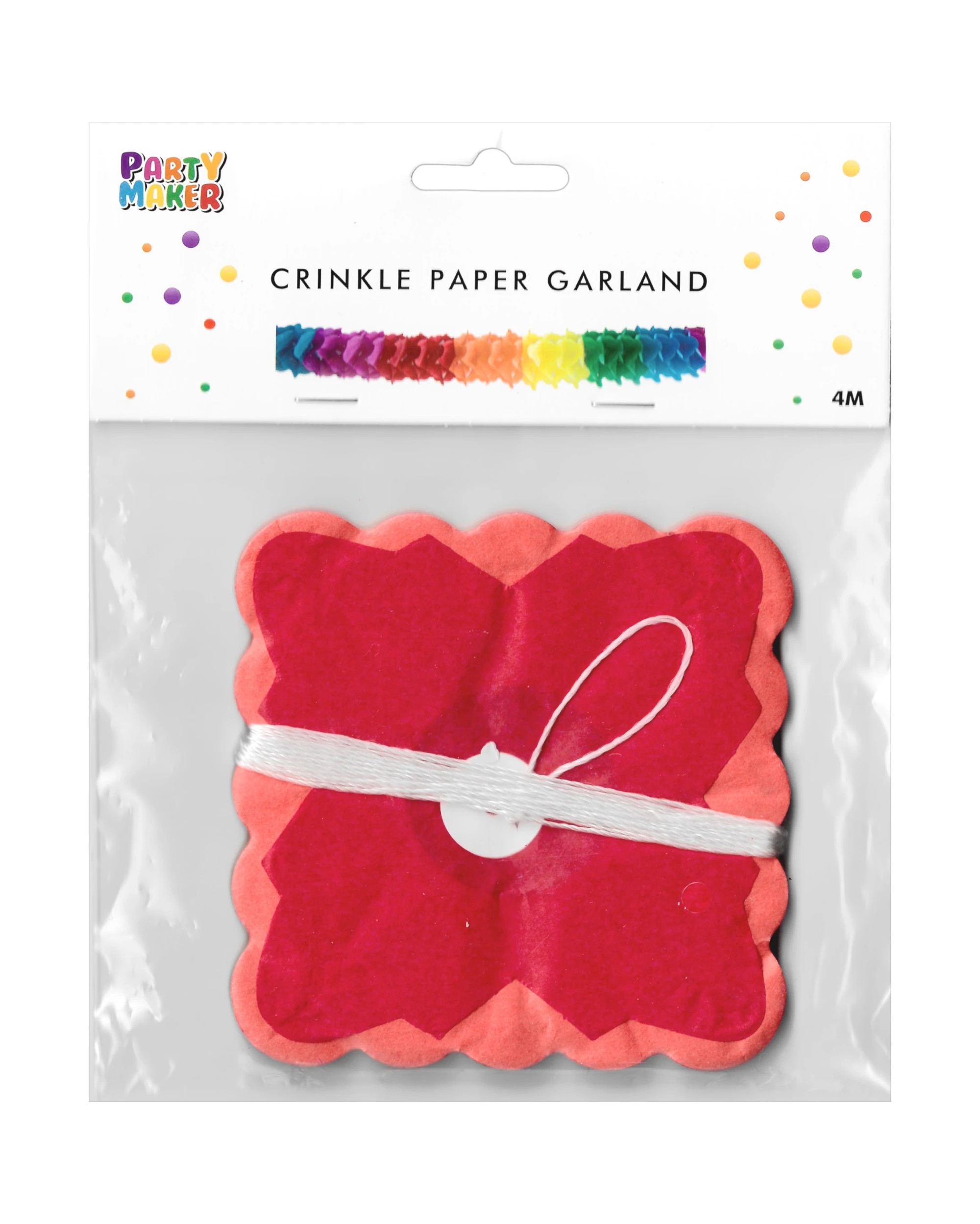 2 Partyrama Rainbow Tissue Paper Crinkle Garland Banner 4m, 2 of 2