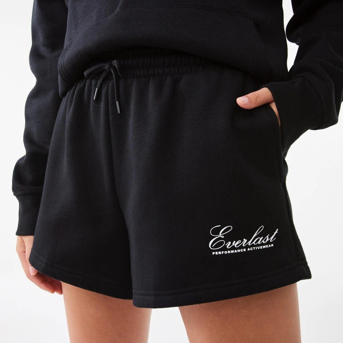 4 Everlast Womens Street Sweat Shorts EVERLAST BLACK, 4 of 7