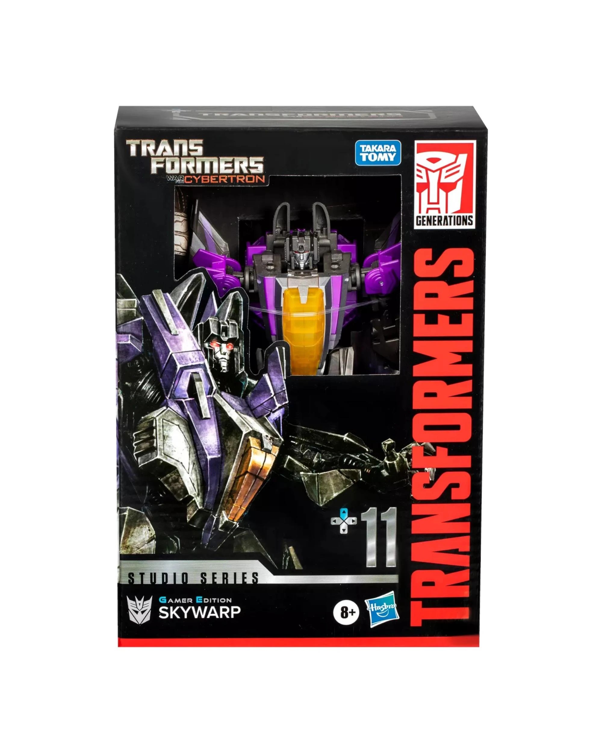 1 Transformers Generations: Studio Series War for Cybertron Voyager Class Gamer Edition Skywarp Action Figure, 1 of 5