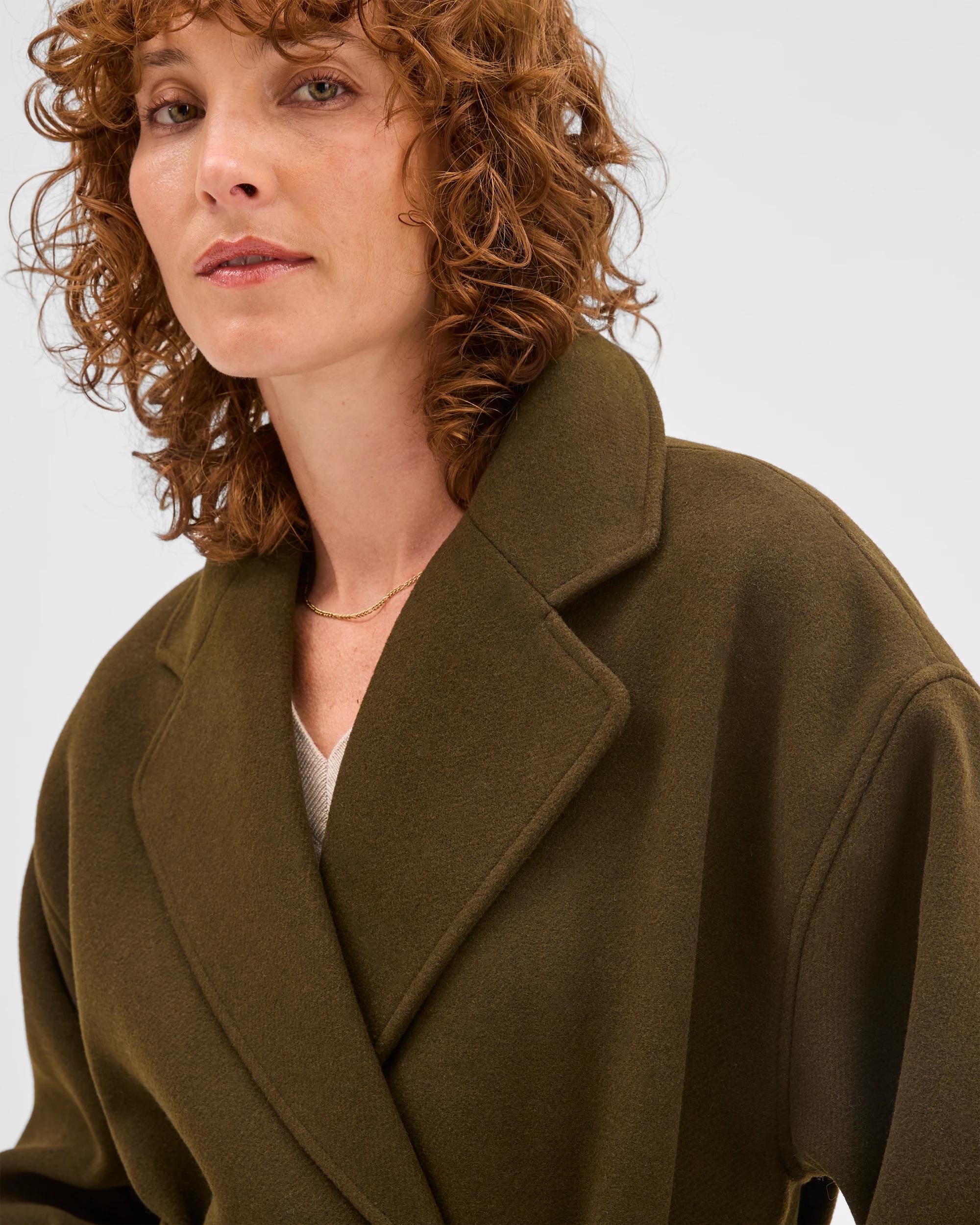 6 Preview Wrap Belted Coat DARK OLIVE, 6 of 10
