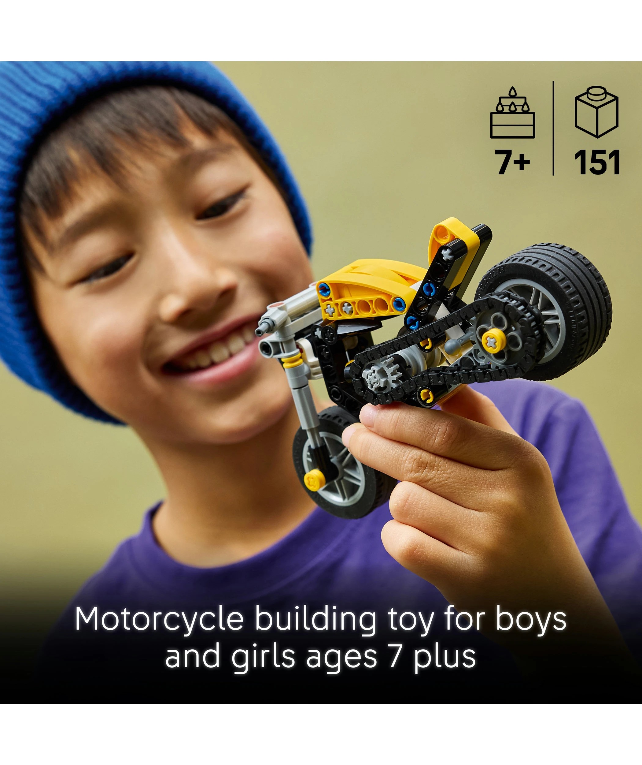 3 LEGO Technic Yellow Motorbike 42225, 3 of 10