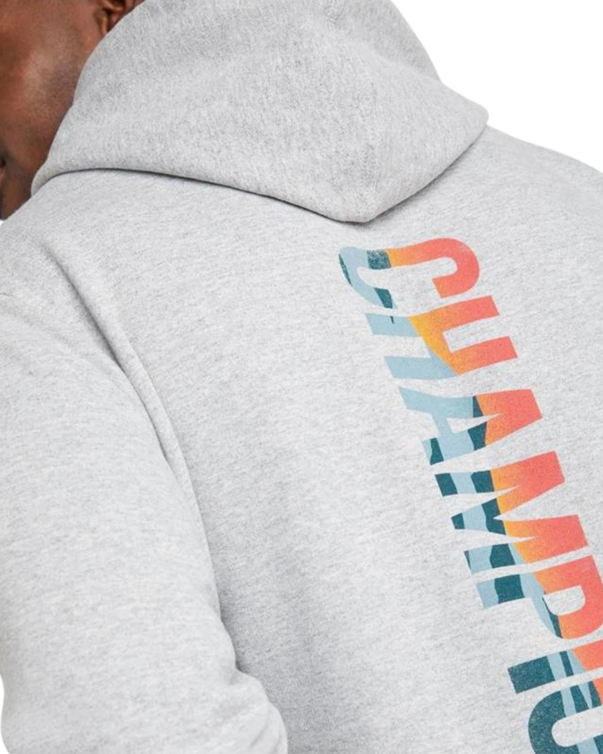 4 Champion Mens Powerblend Oxford Gray Graphic Hoodie OXFORD GRAY, 4 of 4