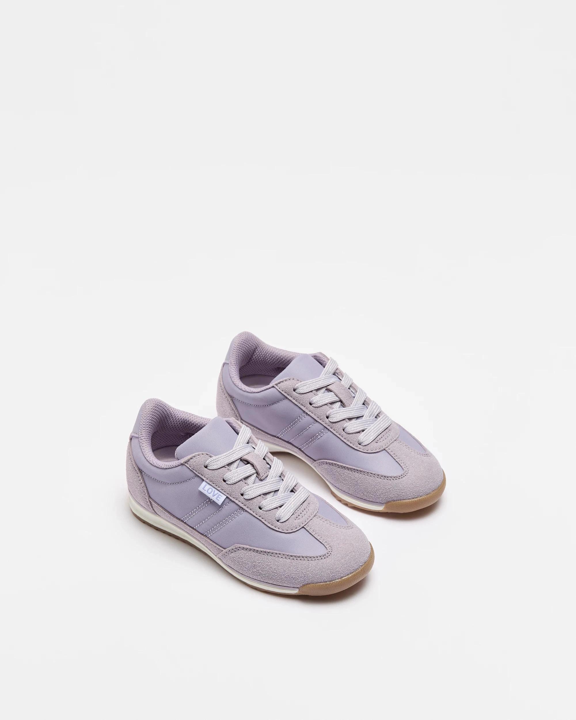 2 Target Kids Girls Junior Retro Nylon Sneaker LILAC, 2 of 2
