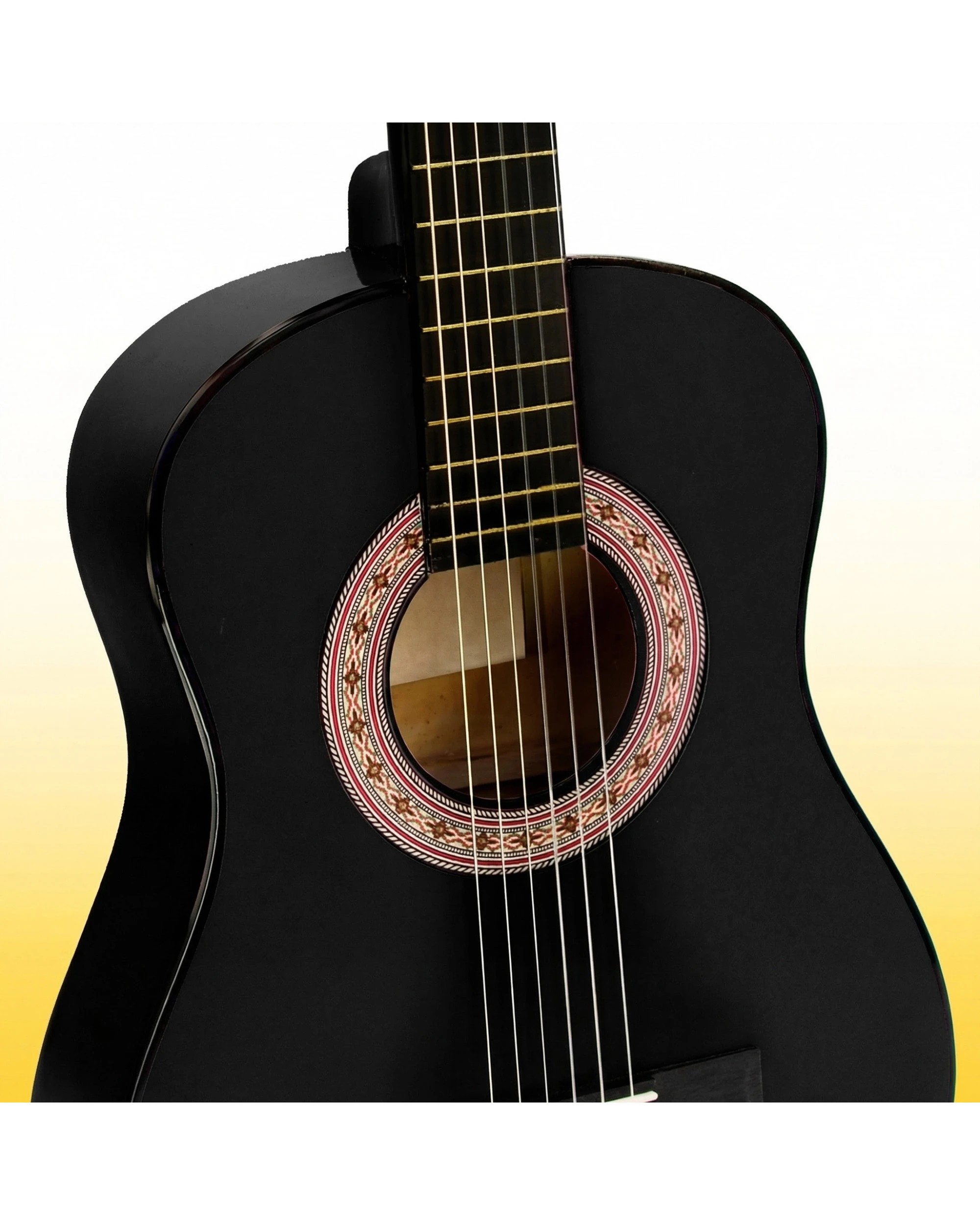 6 Karrera 34in Acoustic Childrens Guitar - Black, 6 of 6