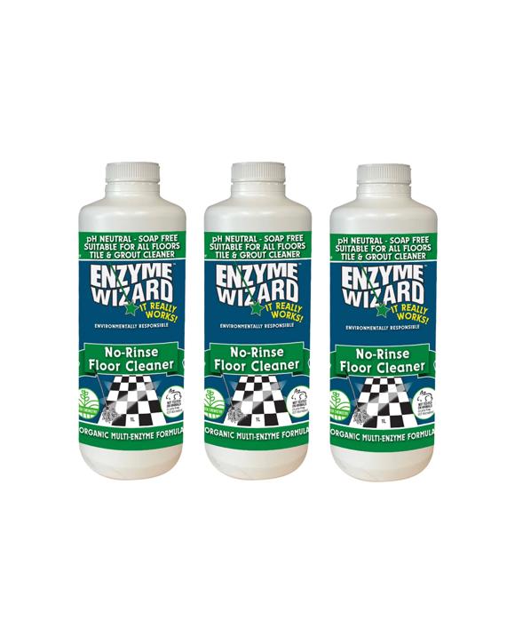 Enzyme Wizard No Rinse Floor Tile Surface Cleaner 1L 3PK - White