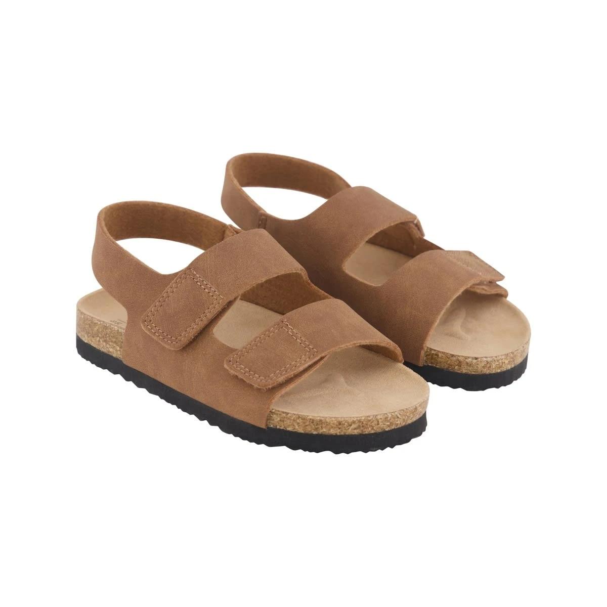 2 Junior Corduroy Corkbed Sandals TAN, 2 of 4