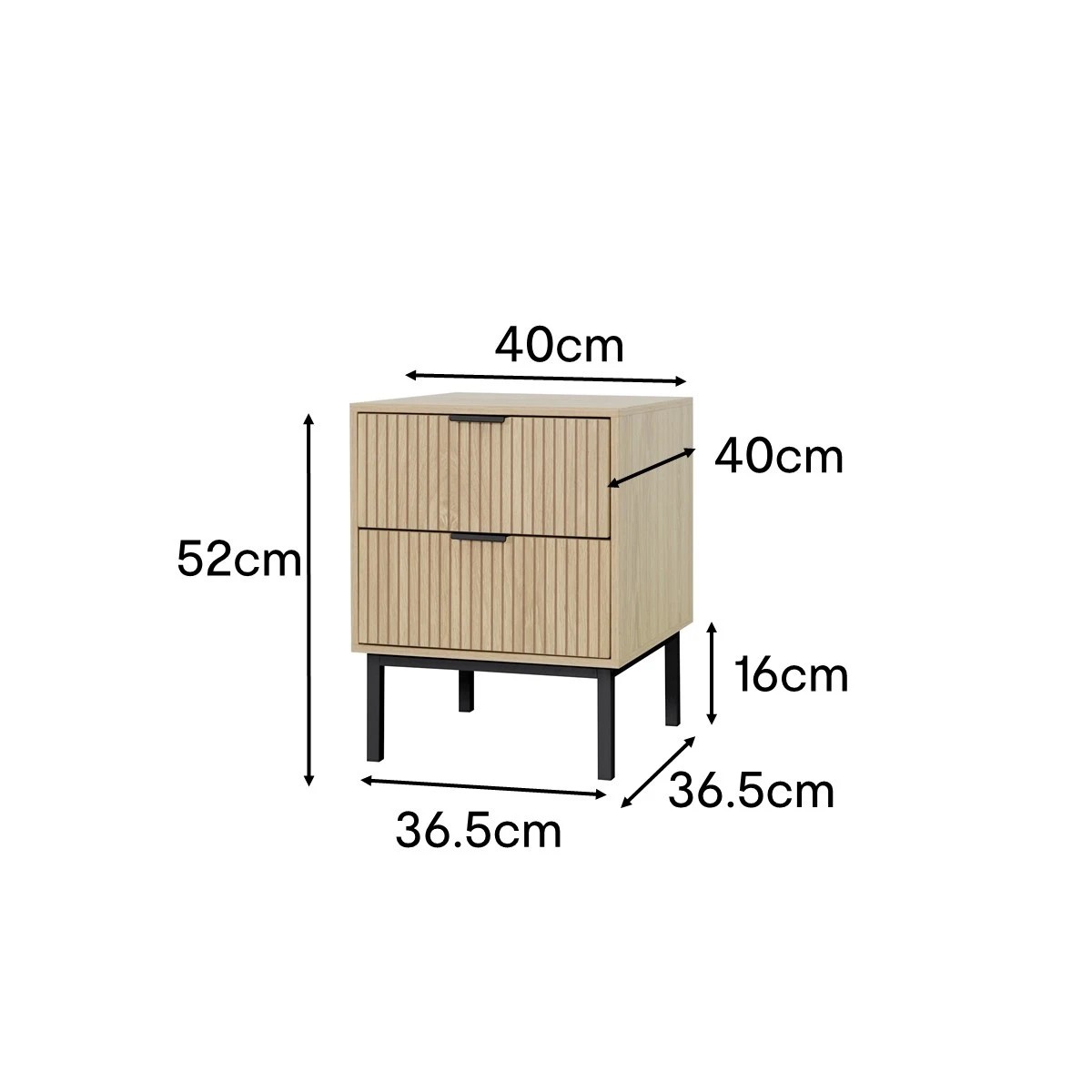 9 Isla 2 Drawer Bedside Table, 9 of 9