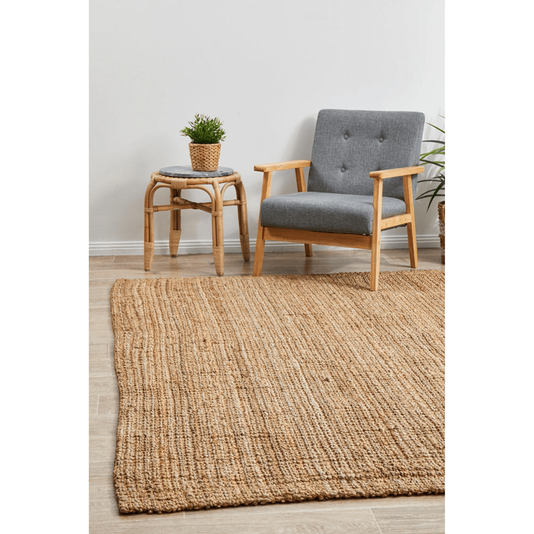 1 Rug Culture Atrium Barker 100% Jute Hand-loomed Rug, Beige, 150 x 220 cm (Reversible) - Beige, 1 of 6