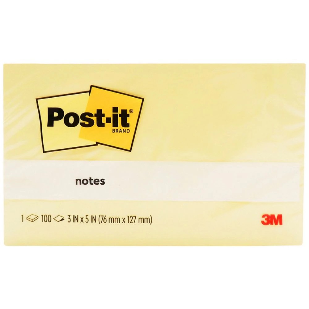 1 Post-it Notes 76 x 127mm Yellow, 1 of 4