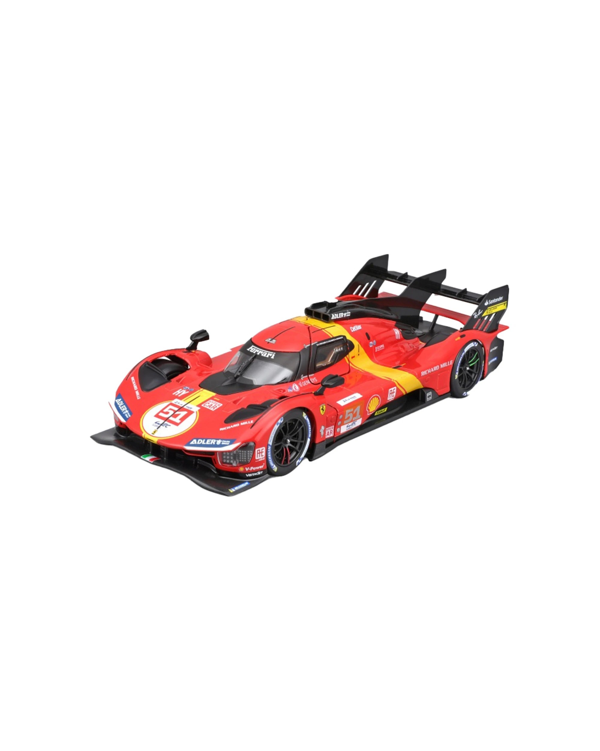 1 Bburago Model Kit 2023 Ferrari 499 LMH Lemans Champ Race Car - Multi, 1 of 6