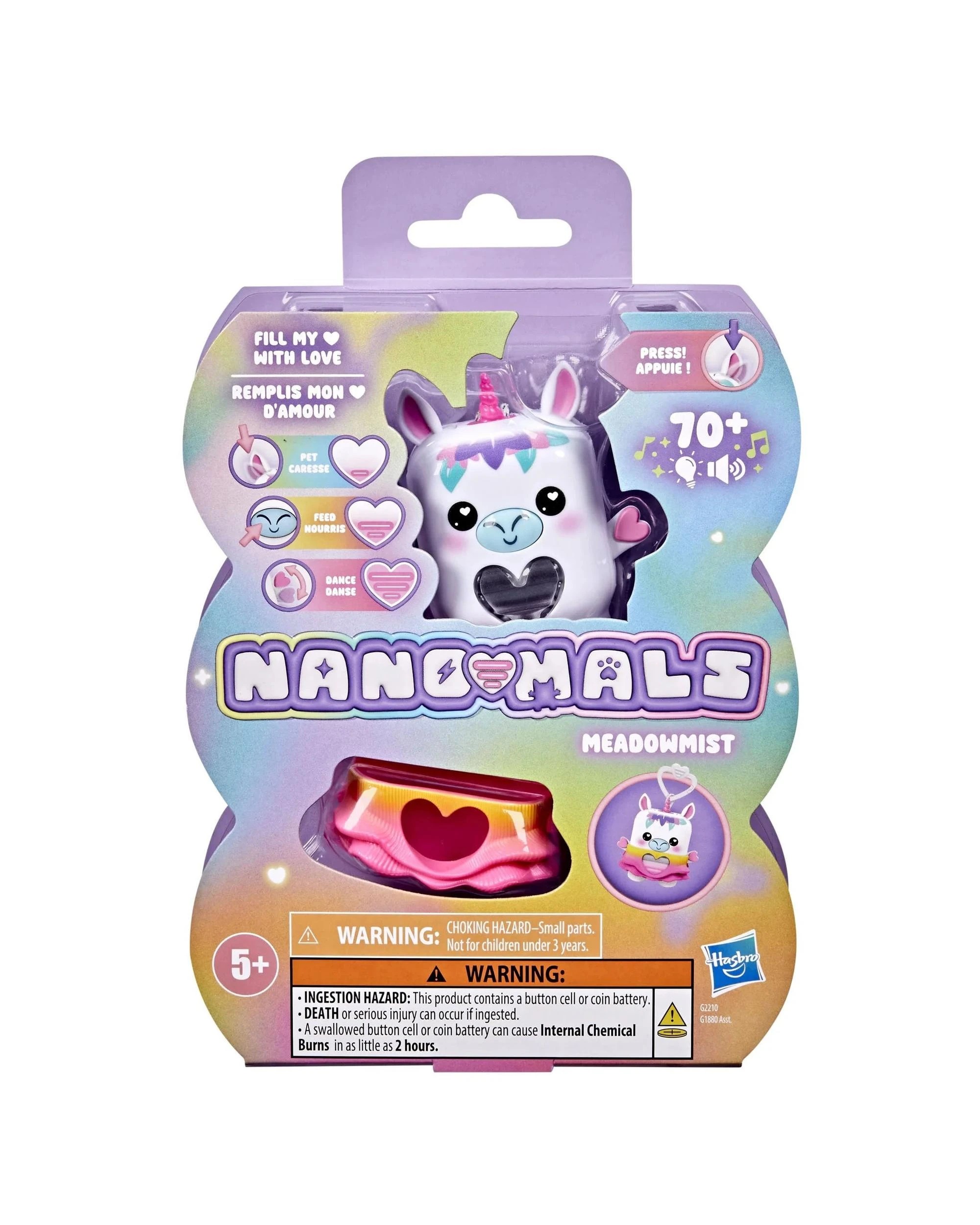 3 Hasbro Nano-Mals Meadowmist the Unicorn Electronic Fidget Pet, 3 of 6